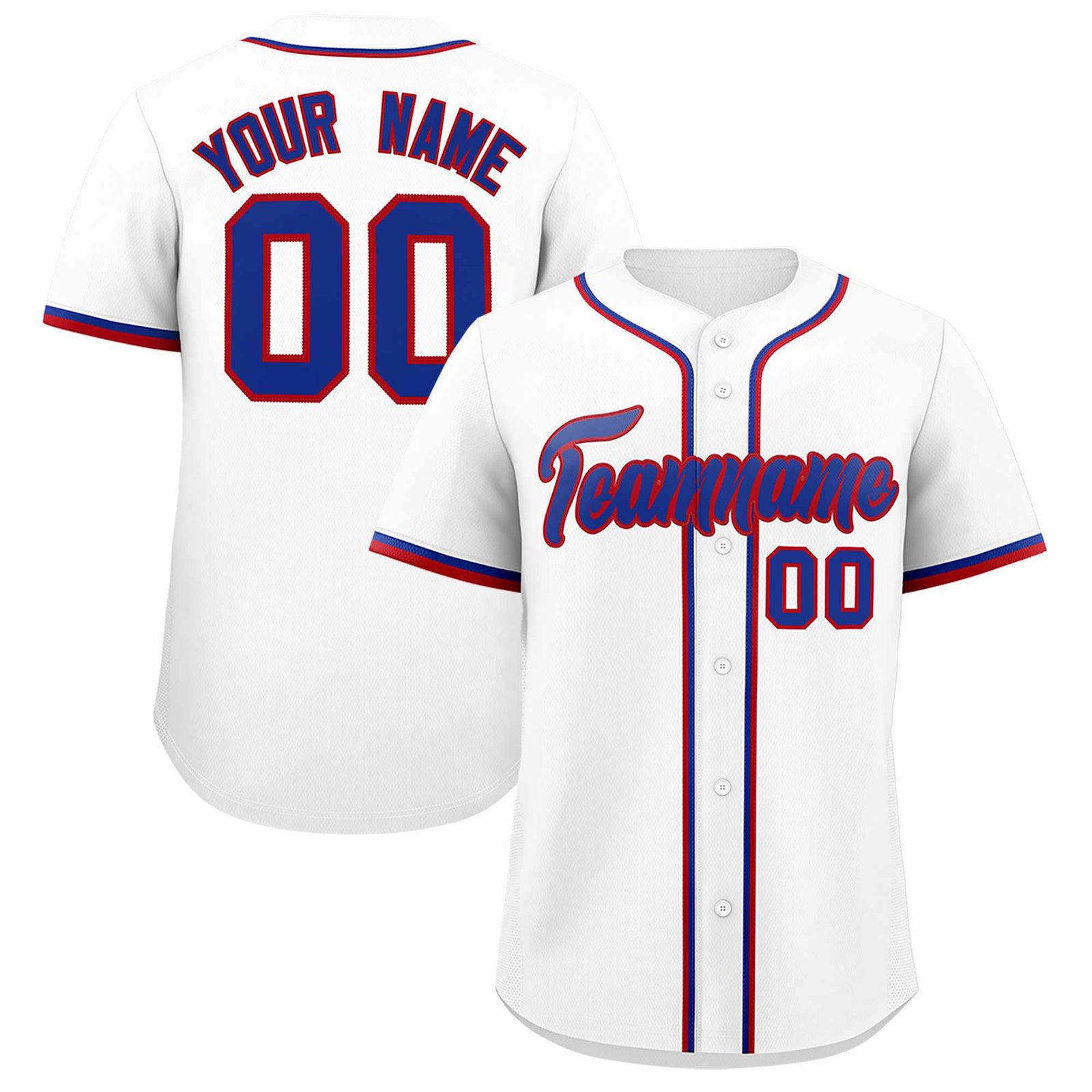 Custom White Classic Style Authentic Baseball Jersey