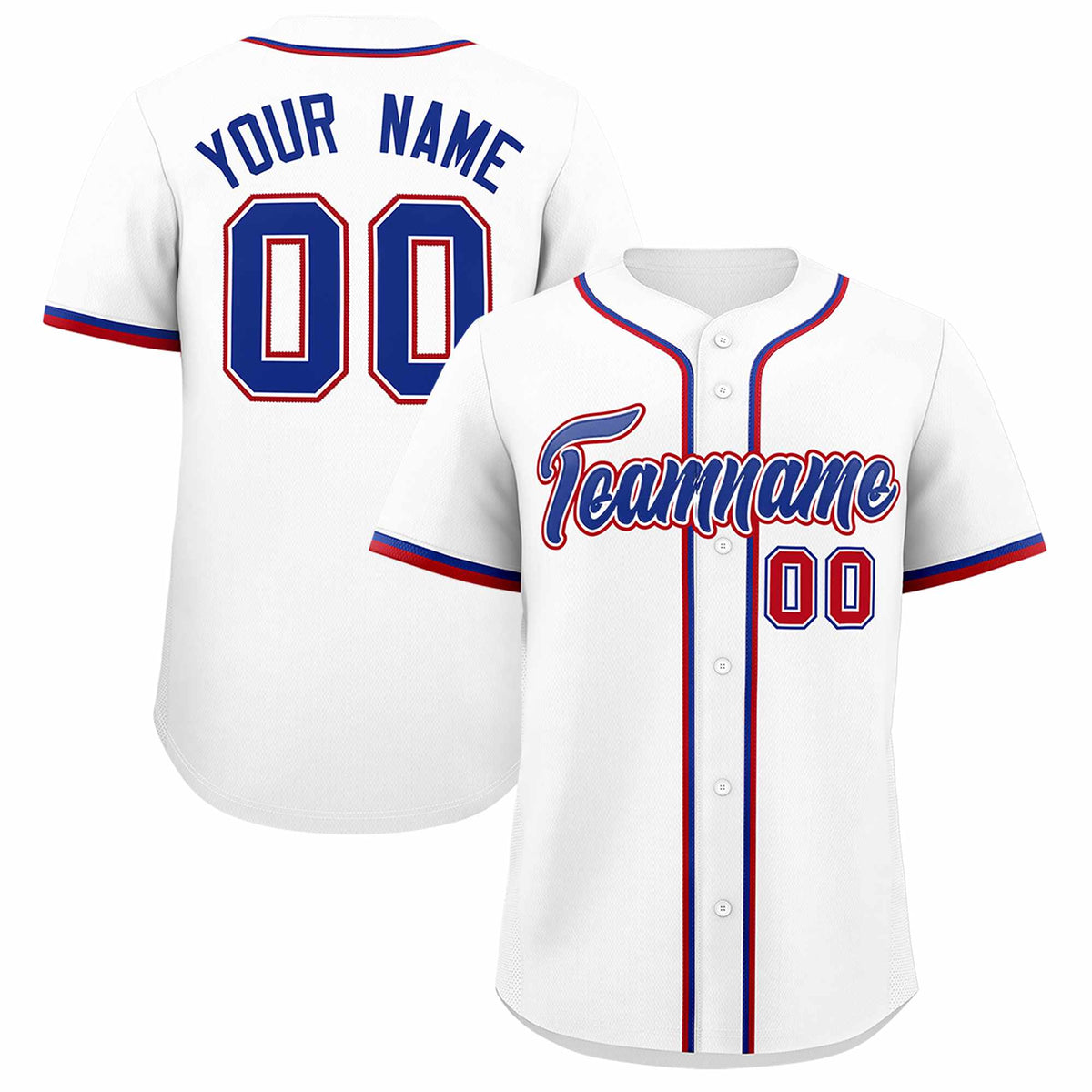 Custom White Classic Style Authentic Baseball Jersey