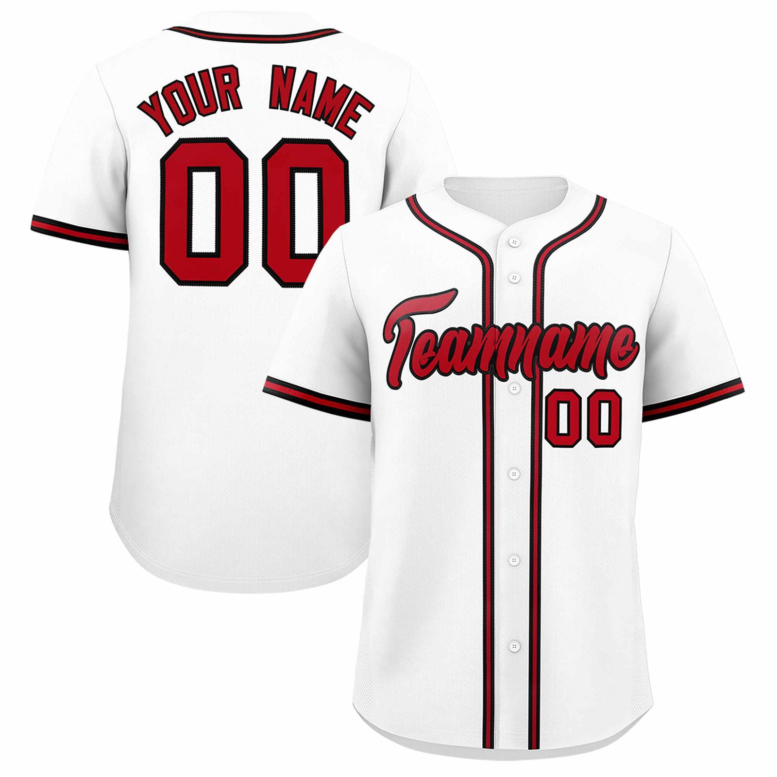 Custom White Classic Style Authentic Baseball Jersey