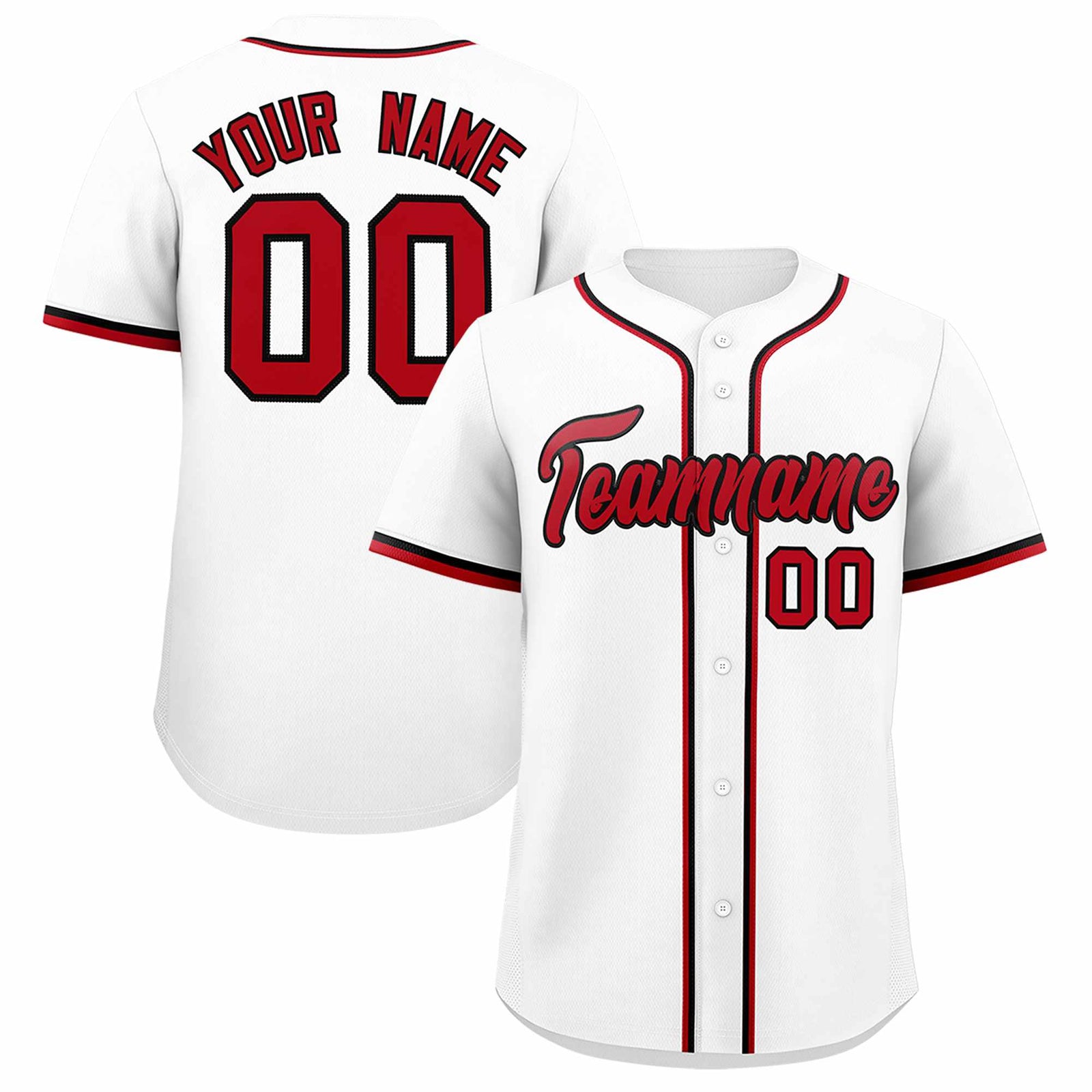 Custom White Classic Style Authentic Baseball Jersey