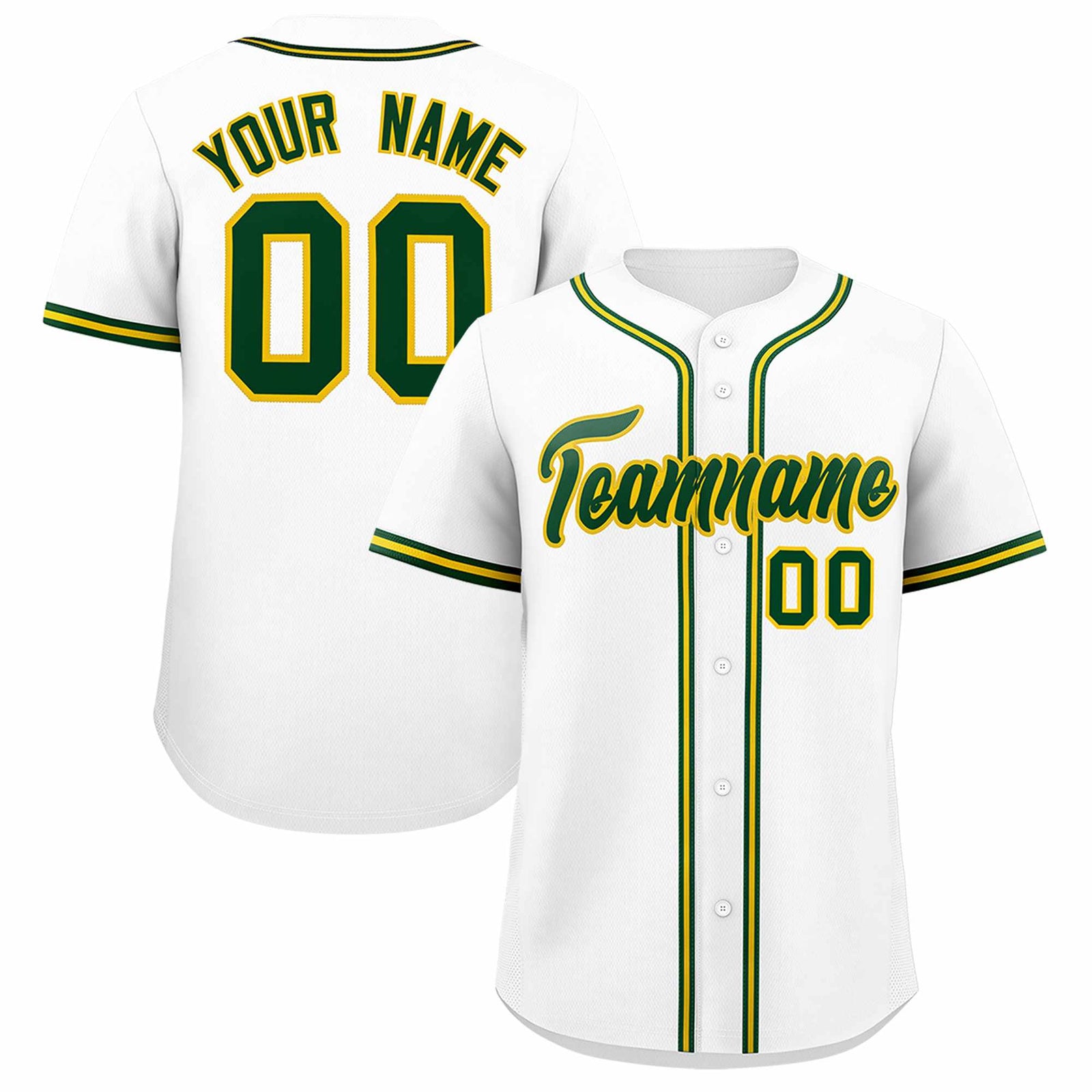 Custom White Classic Style Authentic Baseball Jersey