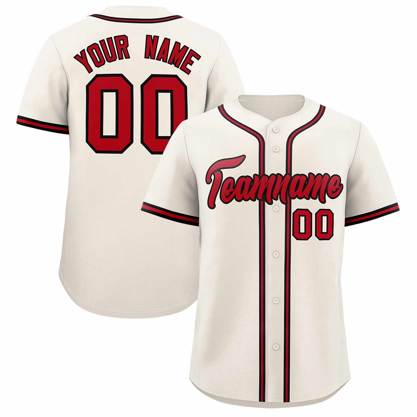 Custom Cream Classic Style Authentic Baseball Jersey
