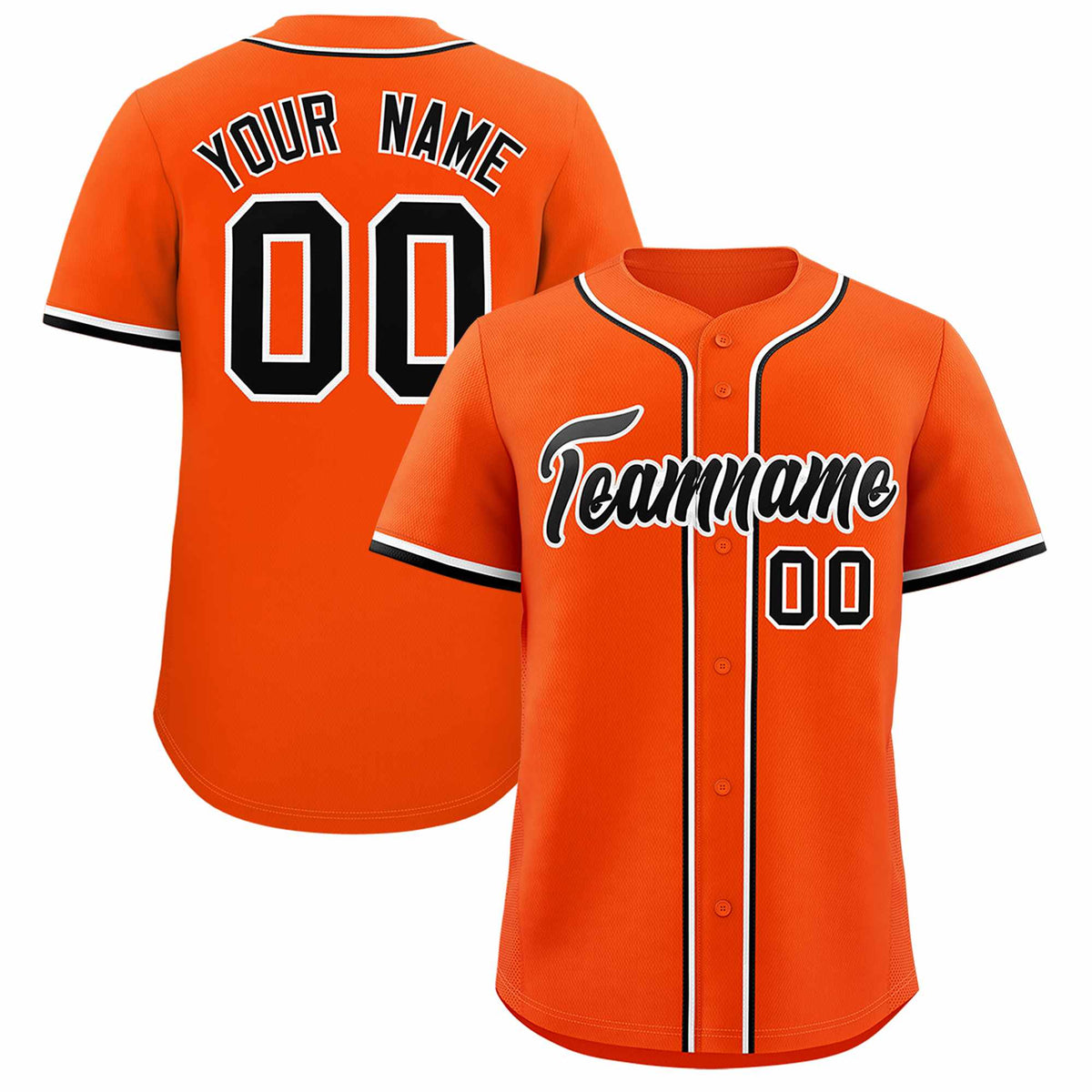 Custom Orange Classic Style Authentic Baseball Jersey