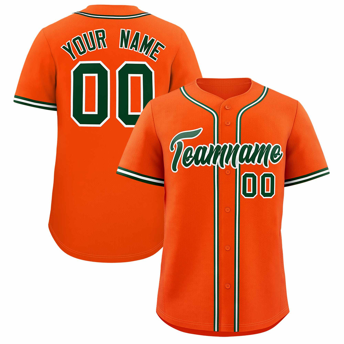 Custom Orange Classic Style Authentic Baseball Jersey