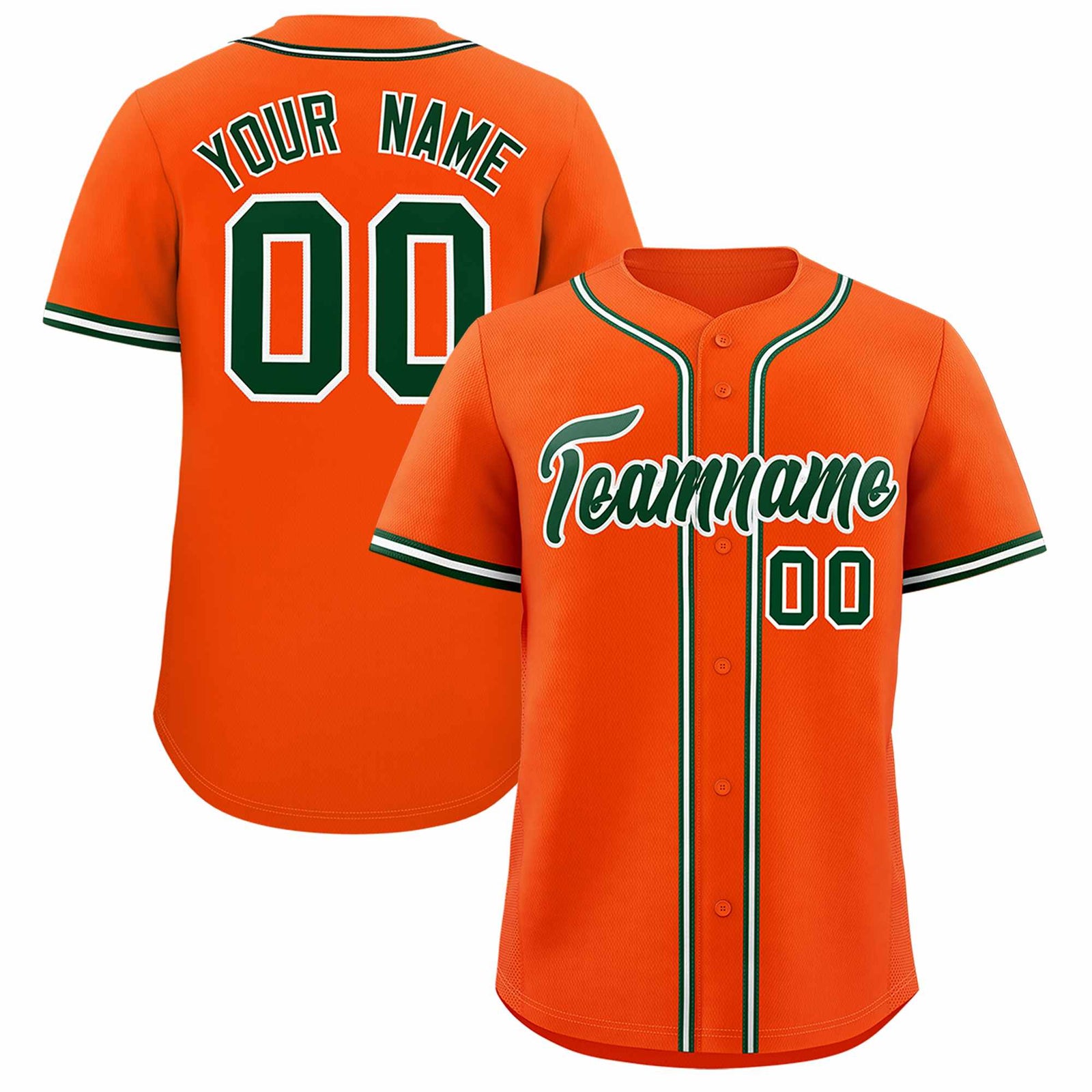 Custom Orange Classic Style Authentic Baseball Jersey