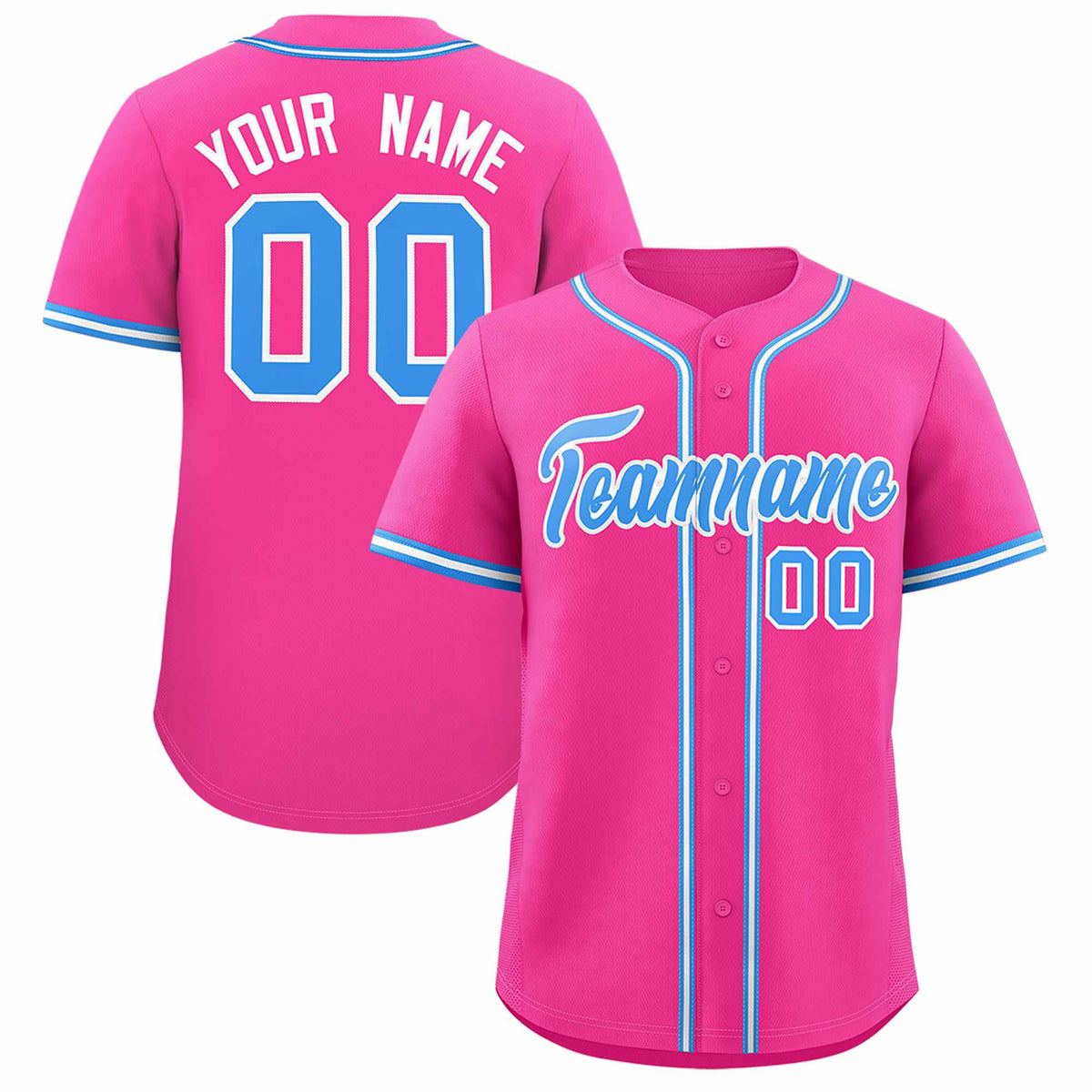 Custom Pink Classic Style Authentic Baseball Jersey