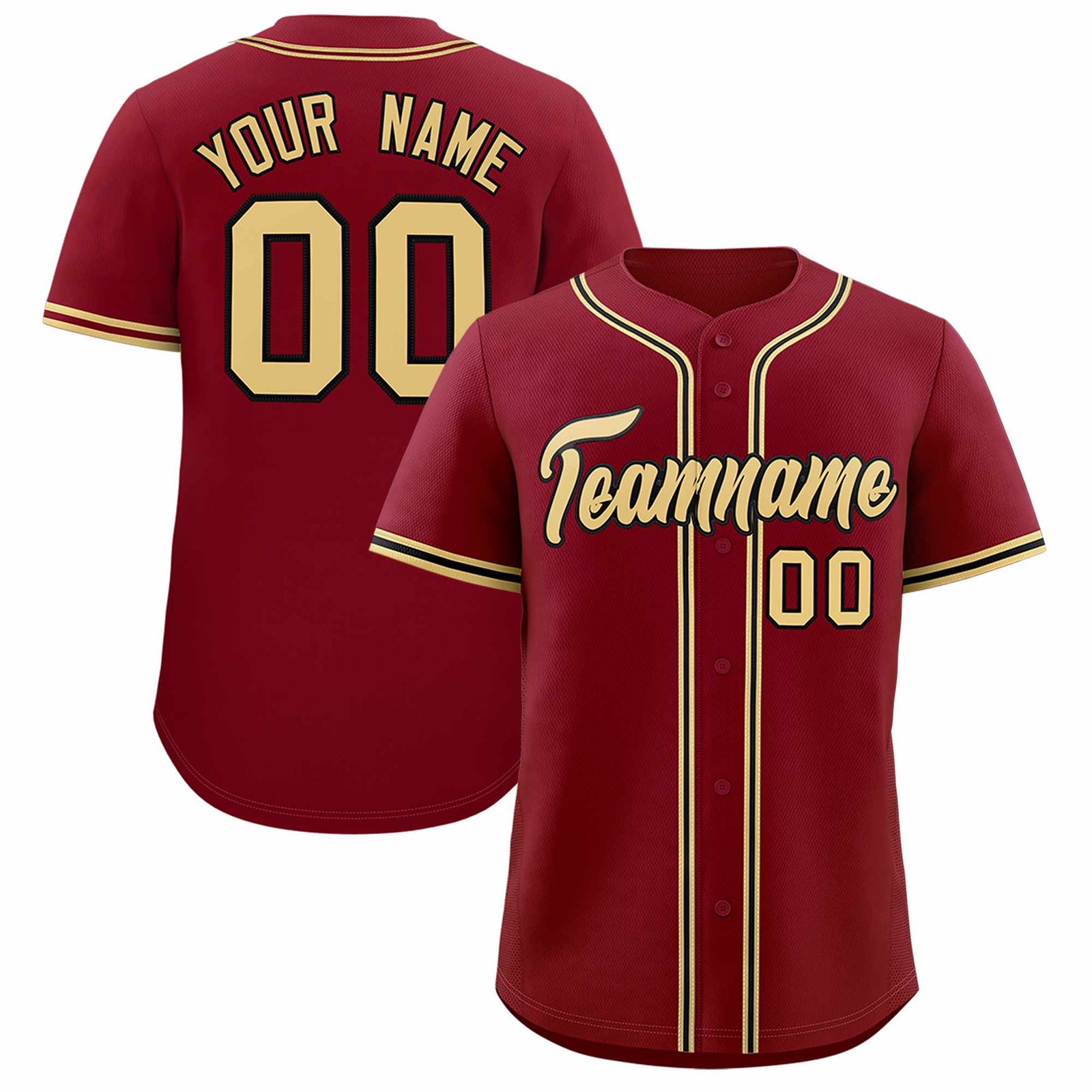 Custom Crimson Classic Style Authentic Baseball Jersey