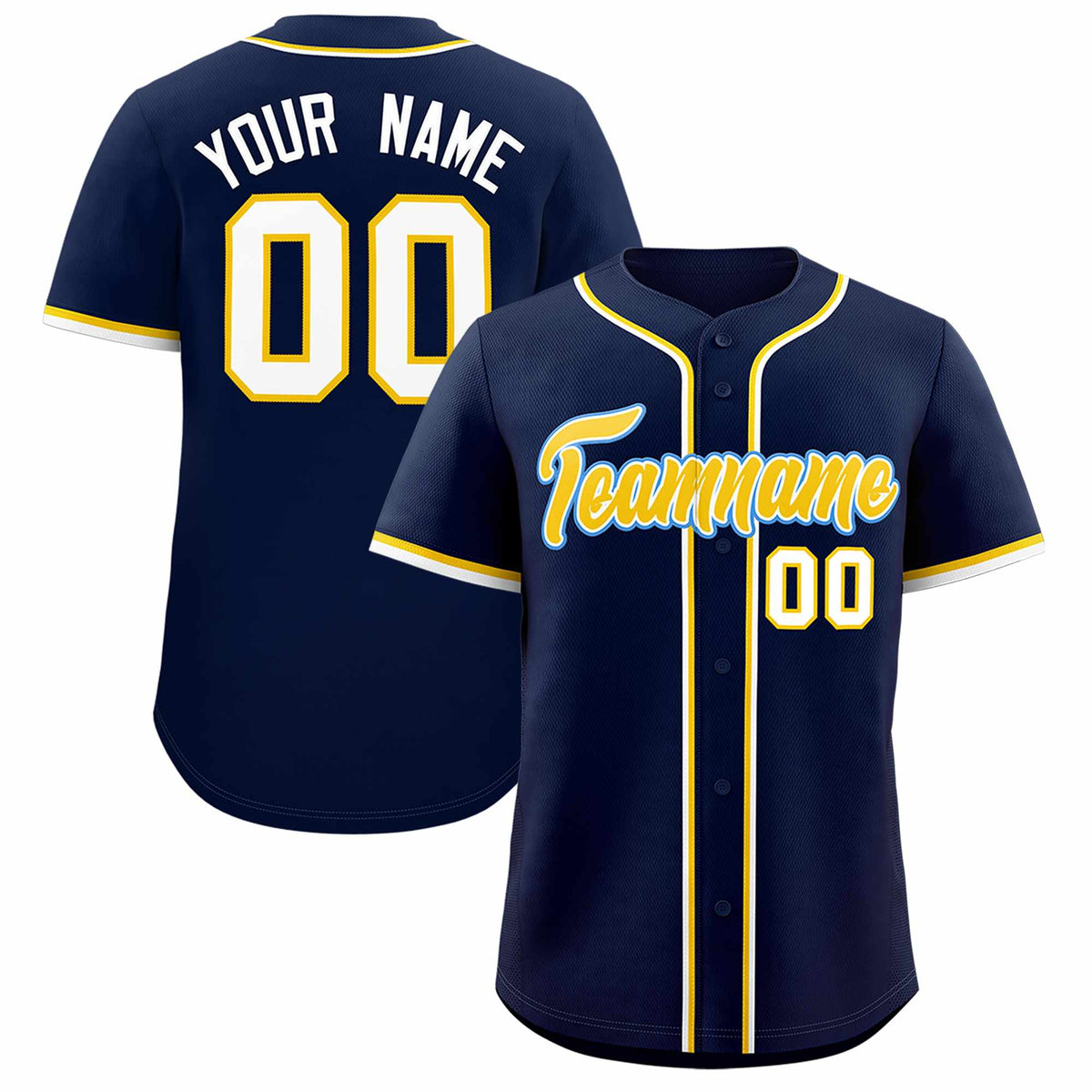Custom Navy Classic Style Authentic Baseball Jersey