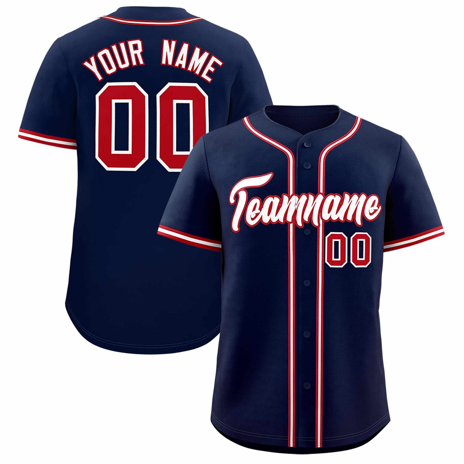 Custom Navy Classic Style Authentic Baseball Jersey