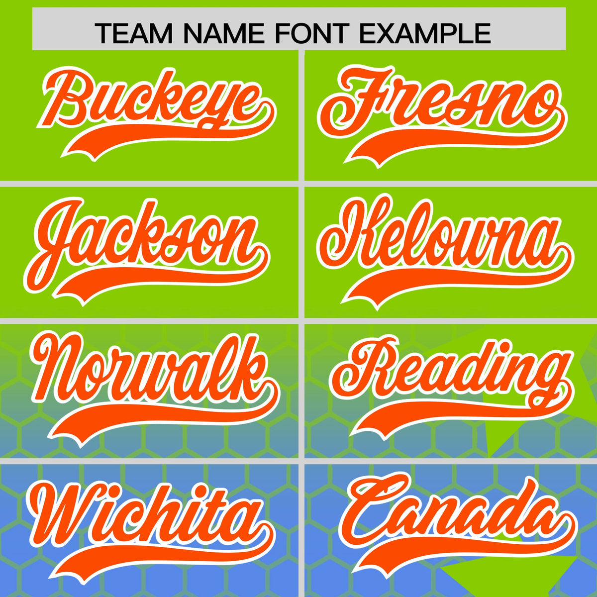 Custom Neon Green Powder Blue Orange Rising Stars Series Gradient Fashion Baseball Jersey| KXKSHOP