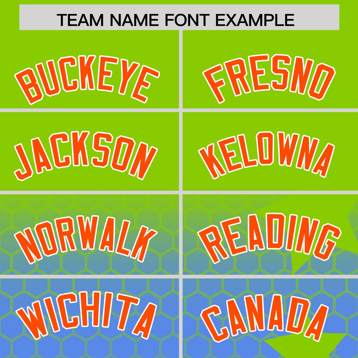 Custom Neon Green Powder Blue Orange Rising Stars Series Gradient Fashion Baseball Jersey| KXKSHOP