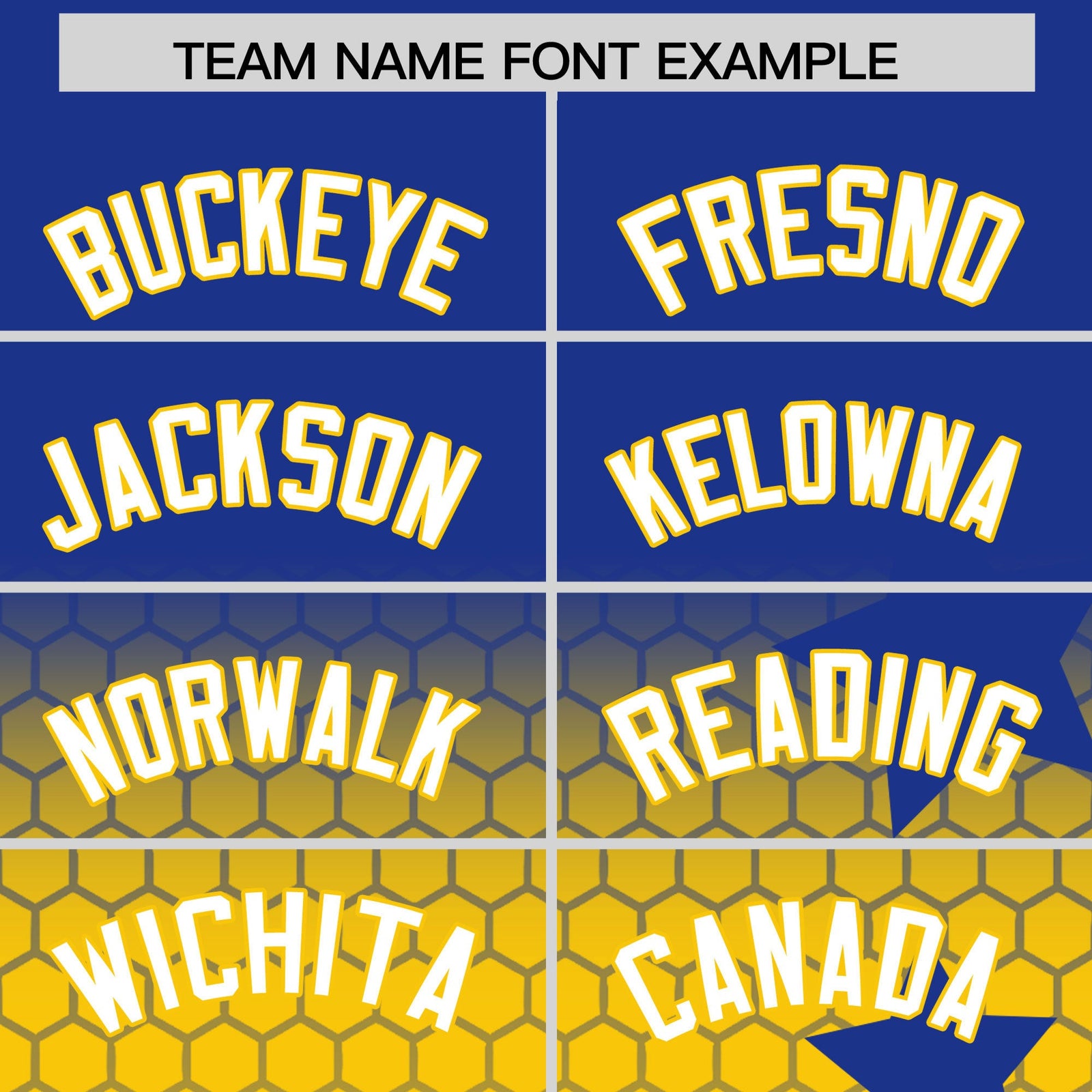 Custom Royal Blue Gold White Rising Stars Series Gradient Fashion Baseball Jersey| KXKSHOP