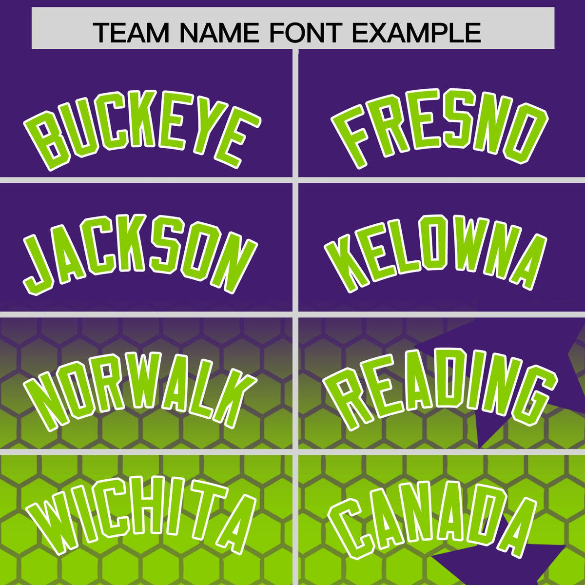 Custom Purple Neon Green White Rising Stars Series Gradient Fashion Baseball Jersey| KXKSHOP