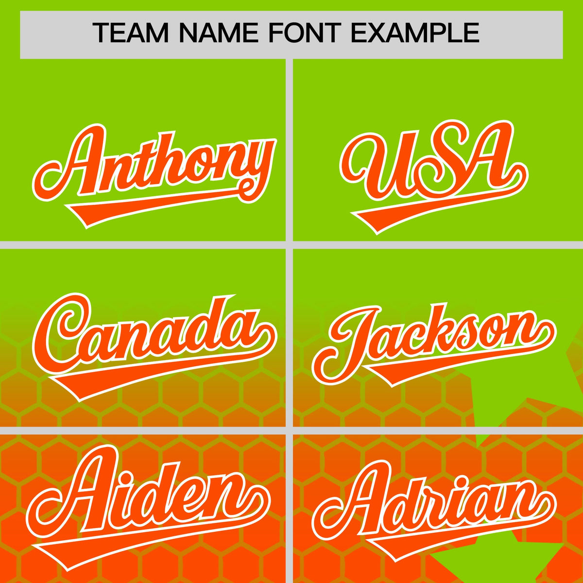 Custom Neon Green Orange White Rising Stars Series Gradient Fashion Baseball Jersey| KXKSHOP