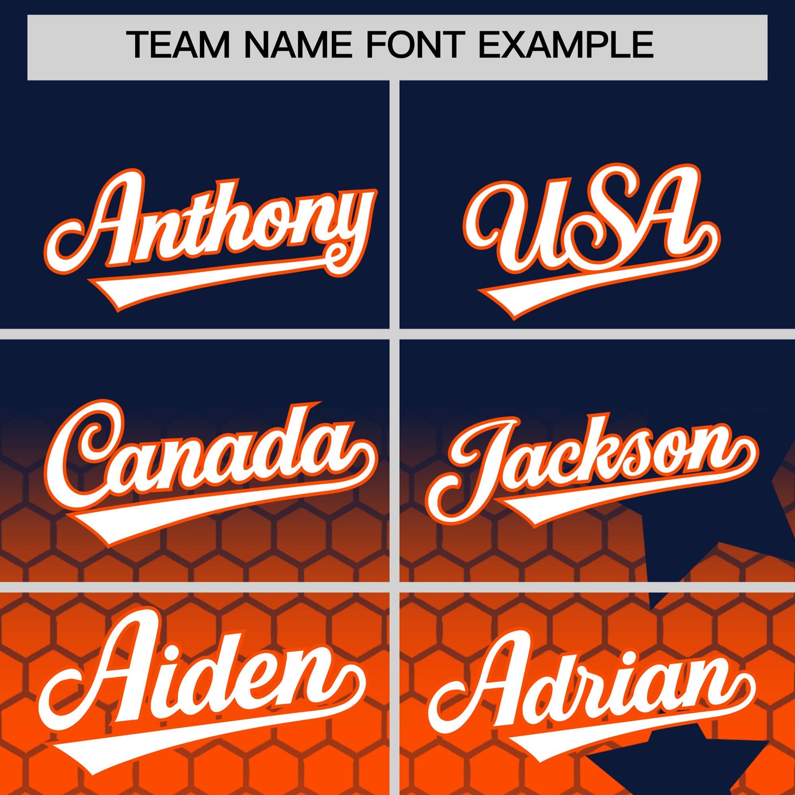 Custom Navy Orange White Rising Stars Series Gradient Fashion Baseball Jersey| KXKSHOP