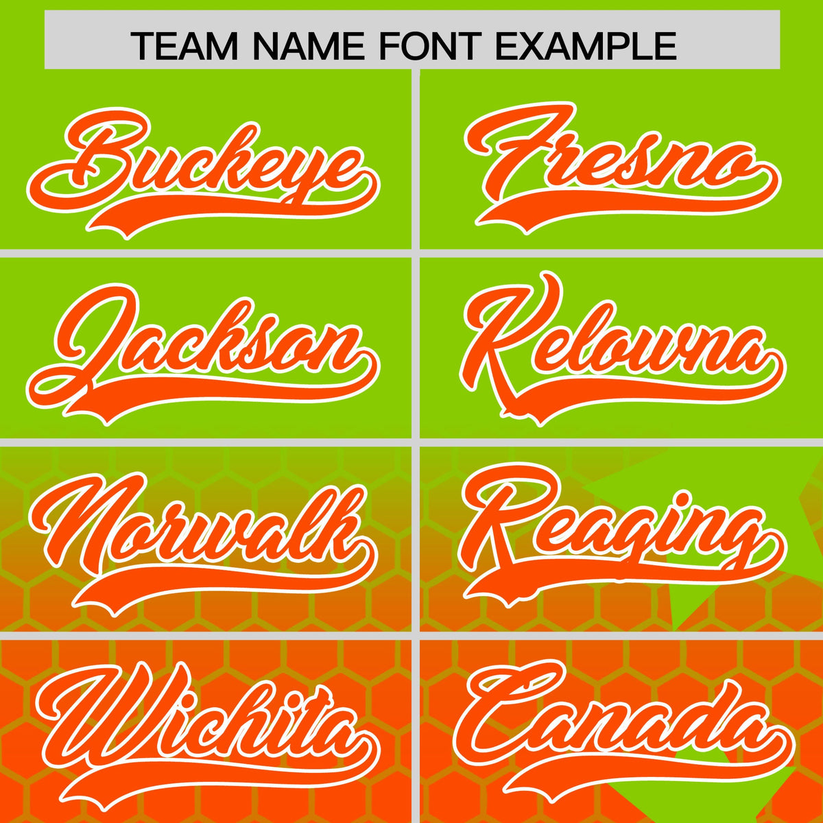 Custom Neon Green Orange White Rising Stars Series Gradient Fashion Baseball Jersey| KXKSHOP