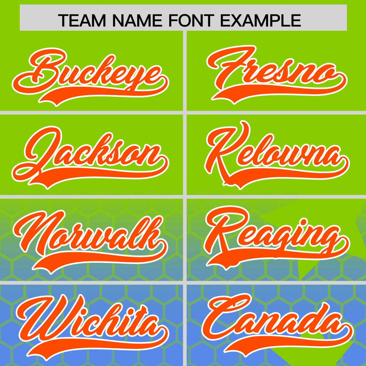 Custom Neon Green Powder Blue Orange Rising Stars Series Gradient Fashion Baseball Jersey| KXKSHOP