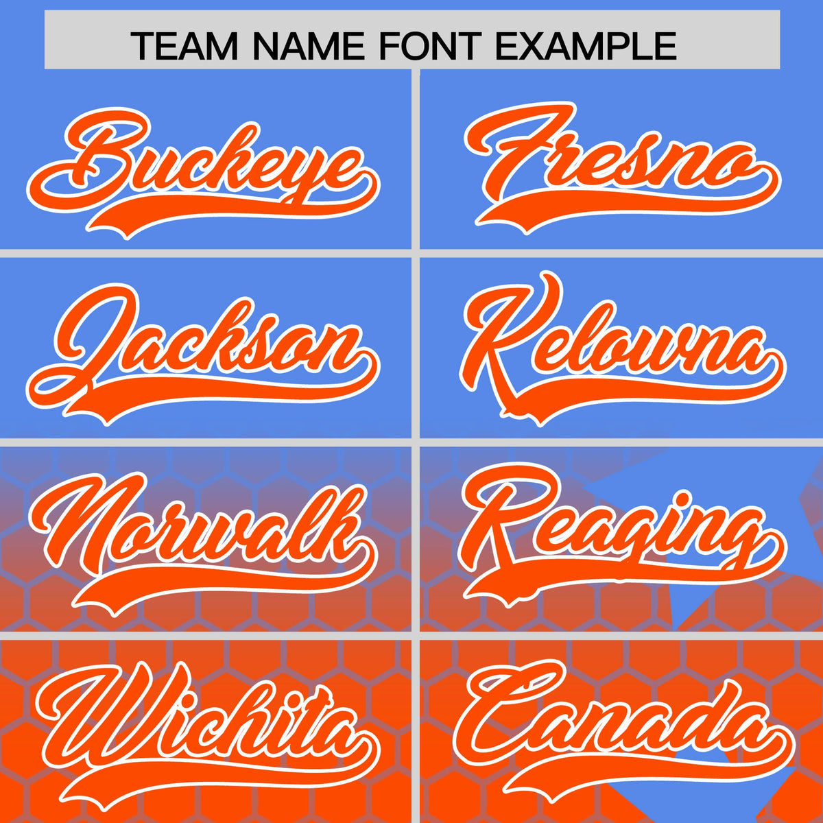 Custom Powder Blue Orange White Rising Stars Series Gradient Fashion Baseball Jersey| KXKSHOP