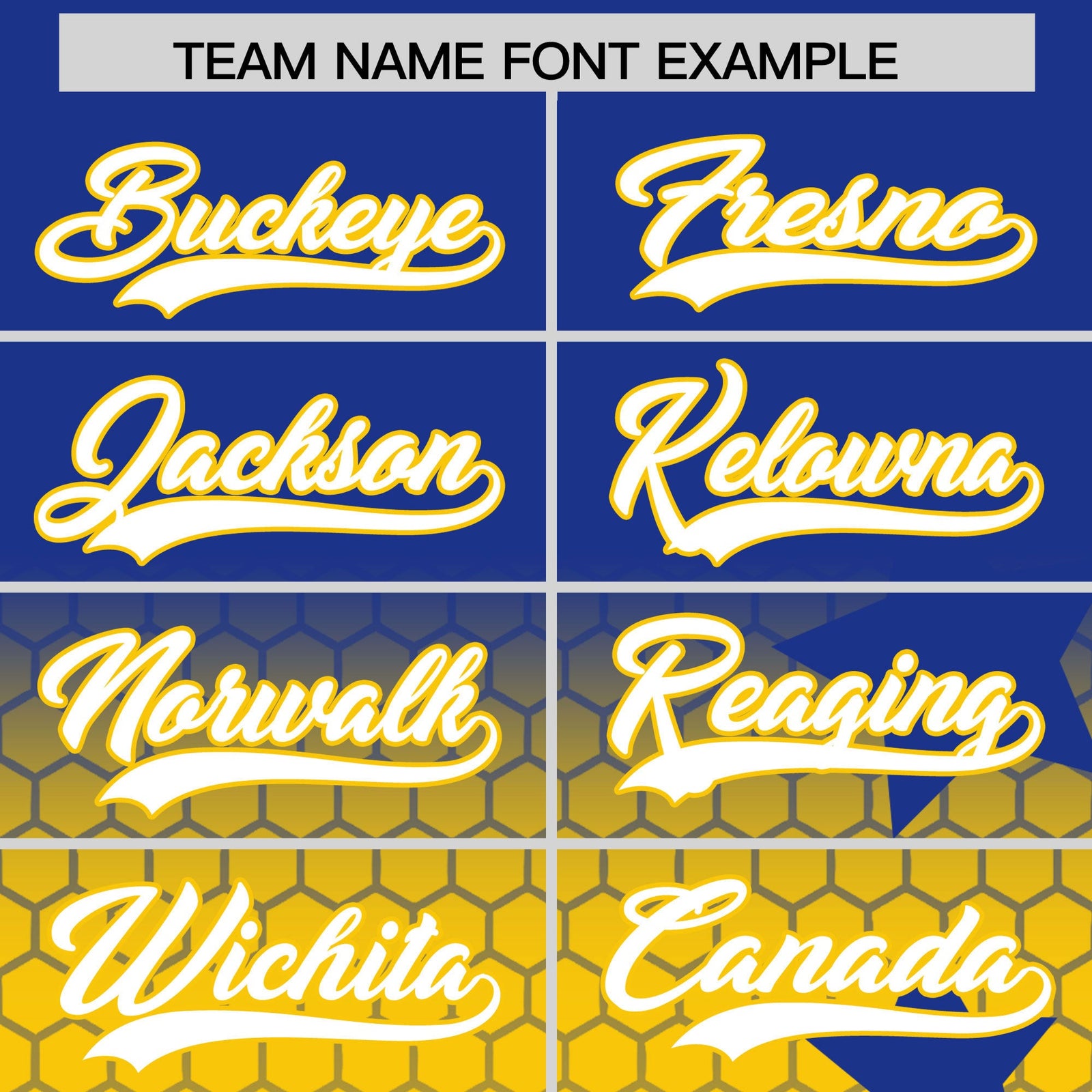 Custom Royal Blue Gold White Rising Stars Series Gradient Fashion Baseball Jersey| KXKSHOP