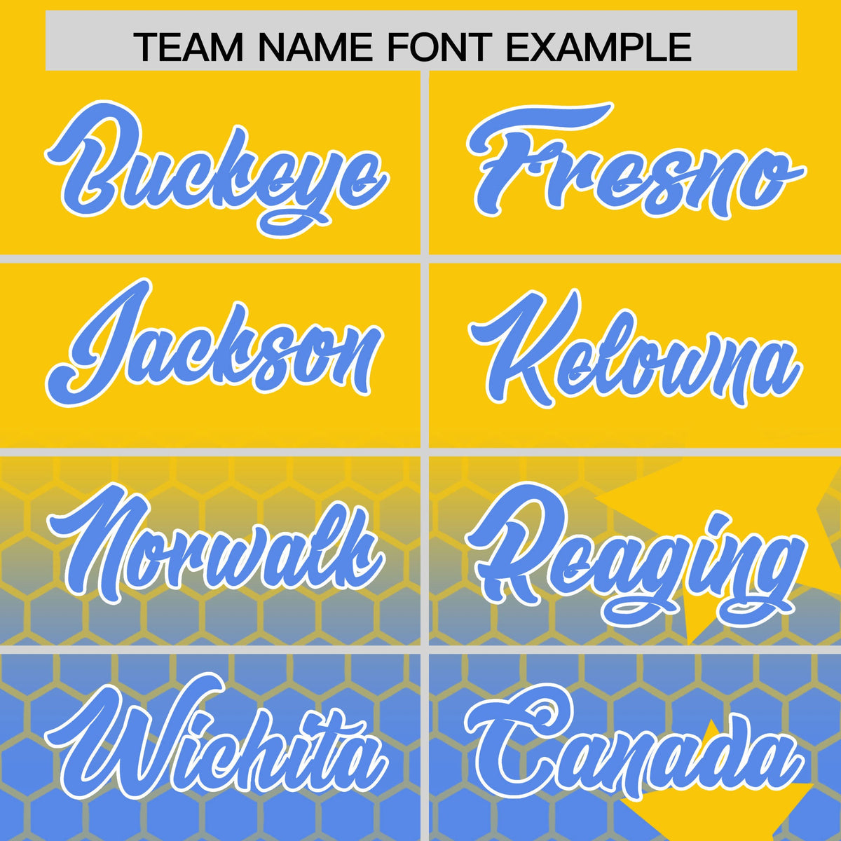 Custom Gold Powder Blue White Rising Stars Series Gradient Fashion Baseball Jersey| KXKSHOP