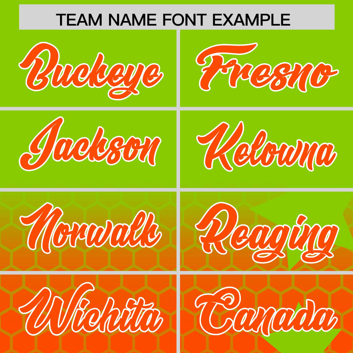 Custom Neon Green Orange White Rising Stars Series Gradient Fashion Baseball Jersey| KXKSHOP