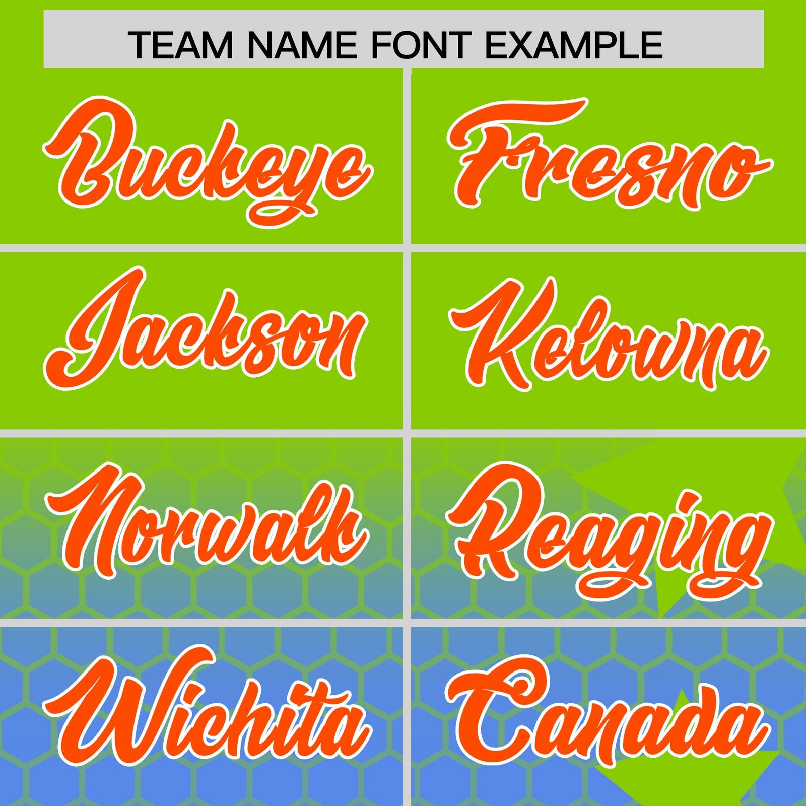 Custom Neon Green Powder Blue Orange Rising Stars Series Gradient Fashion Baseball Jersey| KXKSHOP