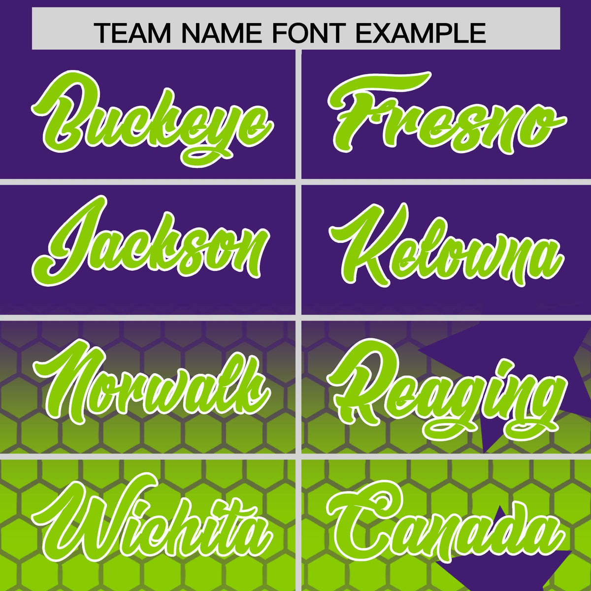 Custom Purple Neon Green White Rising Stars Series Gradient Fashion Baseball Jersey| KXKSHOP