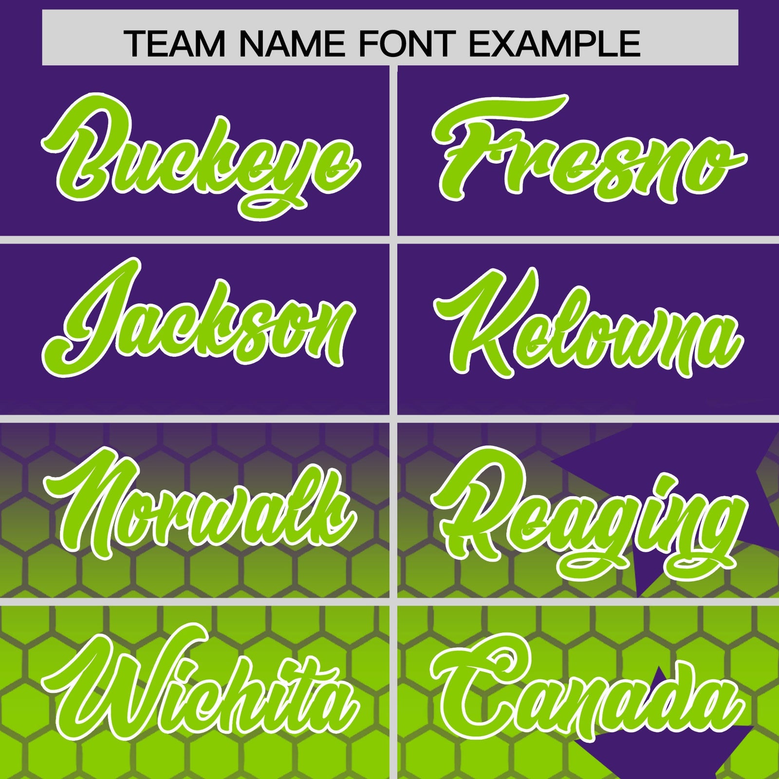 Custom Purple Neon Green White Rising Stars Series Gradient Fashion Baseball Jersey| KXKSHOP