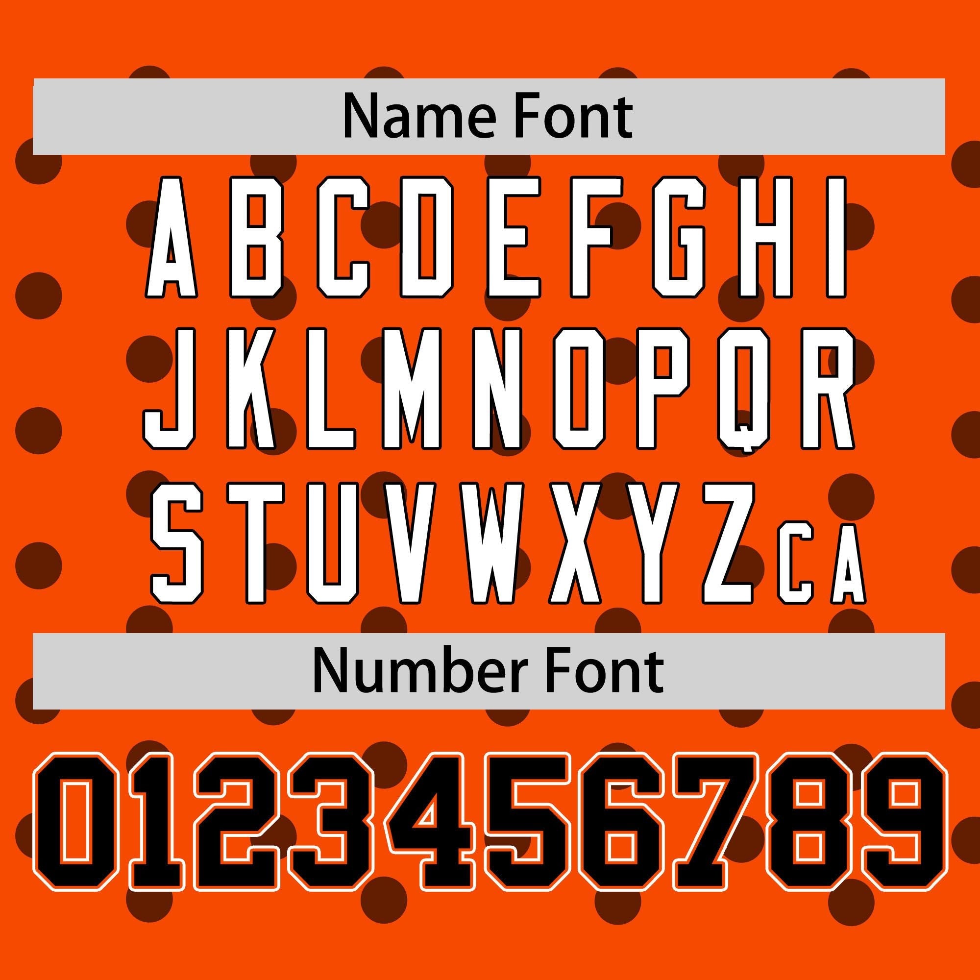 Custom Orange Black Personalized Polka Dot Graffiti Pattern Authentic Baseball Jersey