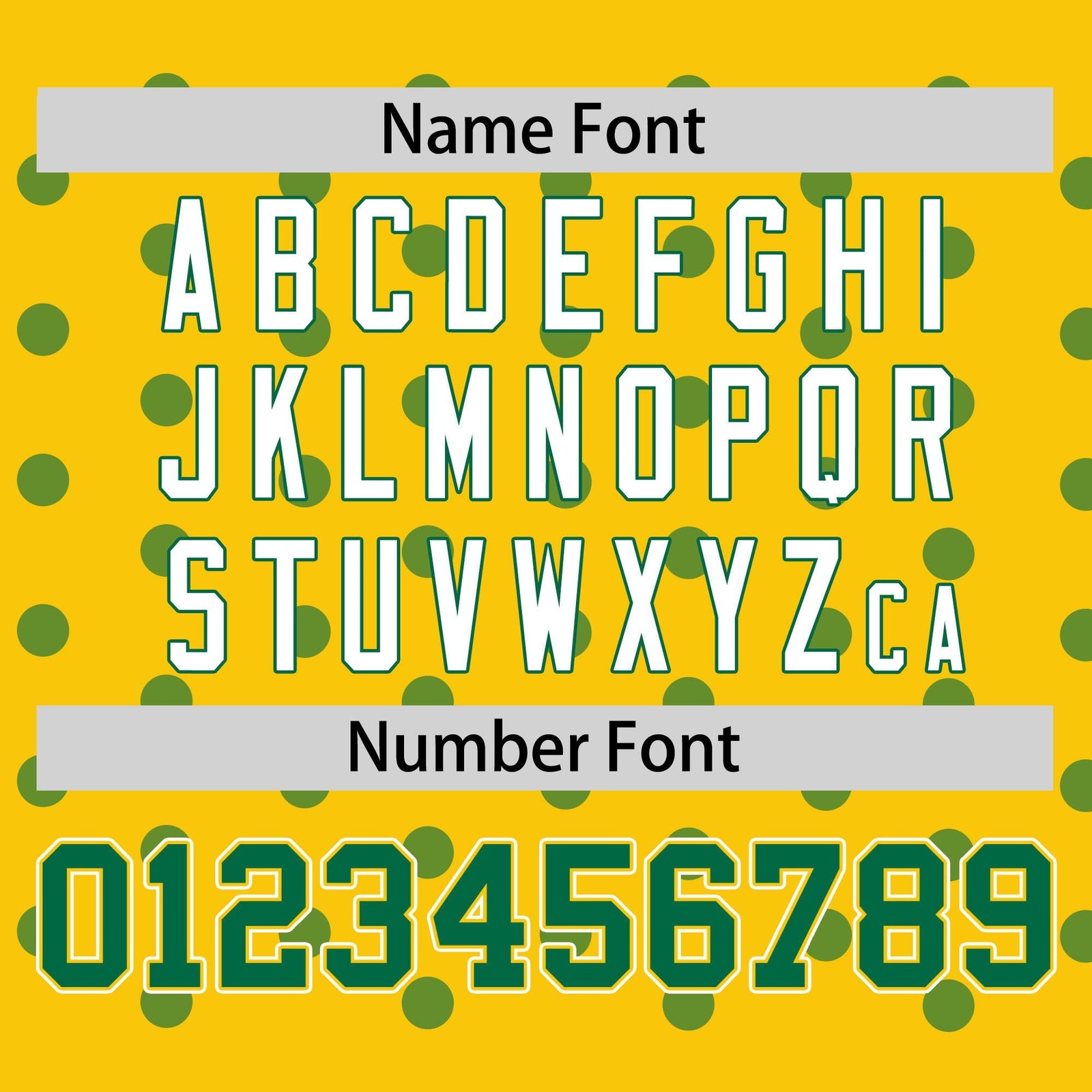 Custom Gold Kelly Green Personalized Polka Dot Graffiti Pattern Authentic Baseball Jersey