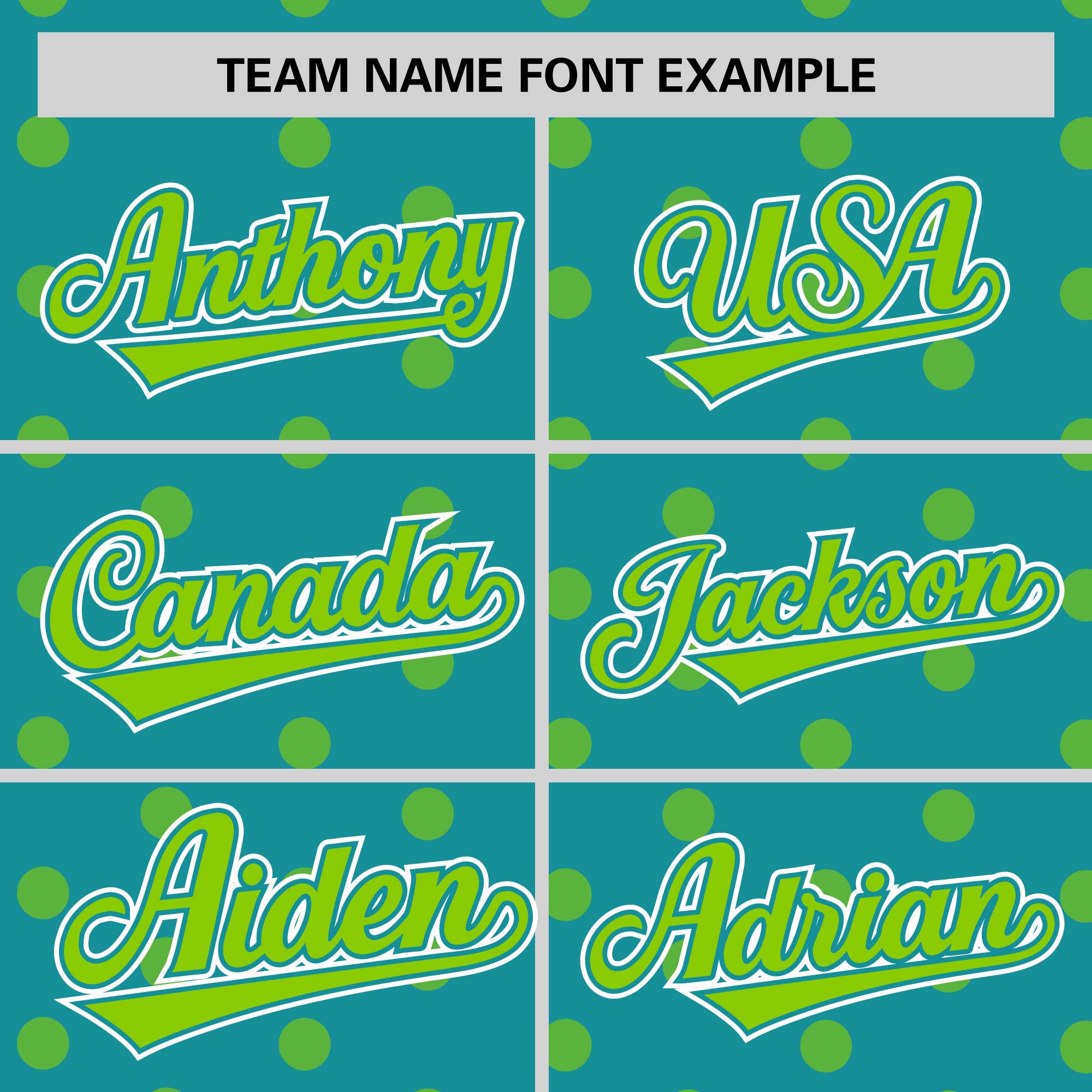 Custom Aqua Neon Green Personalized Polka Dot Graffiti Pattern Authentic Baseball Jersey