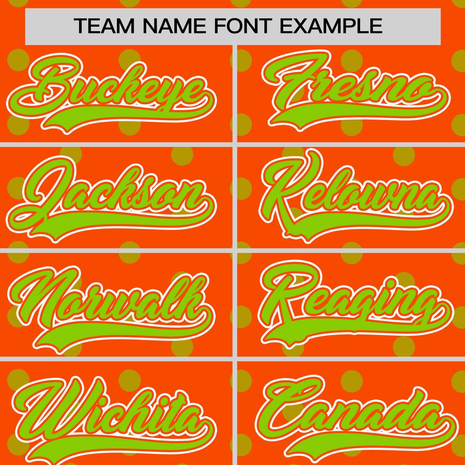 Custom Orange Neon Green Personalized Polka Dot Graffiti Pattern Authentic Baseball Jersey
