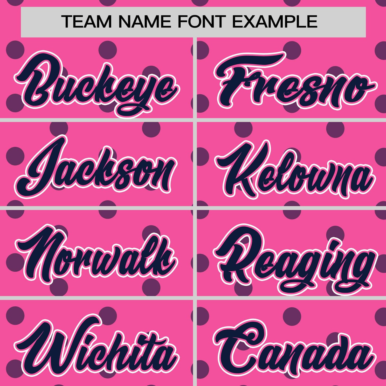 Custom Pink Navy Personalized Polka Dot Graffiti Pattern Authentic Baseball Jersey