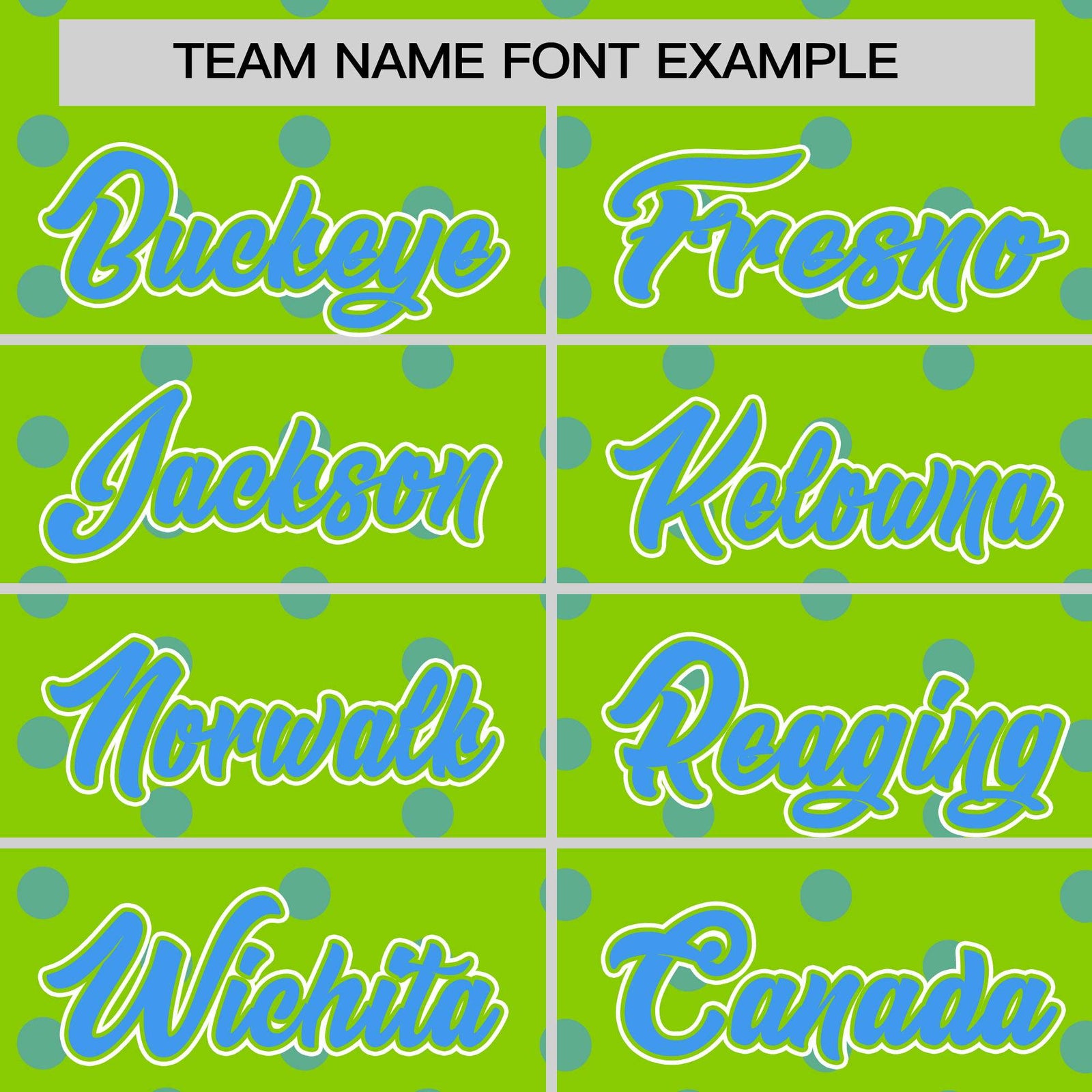 Custom Neon Green Powder Blue Personalized Polka Dot Graffiti Pattern Authentic Baseball Jersey