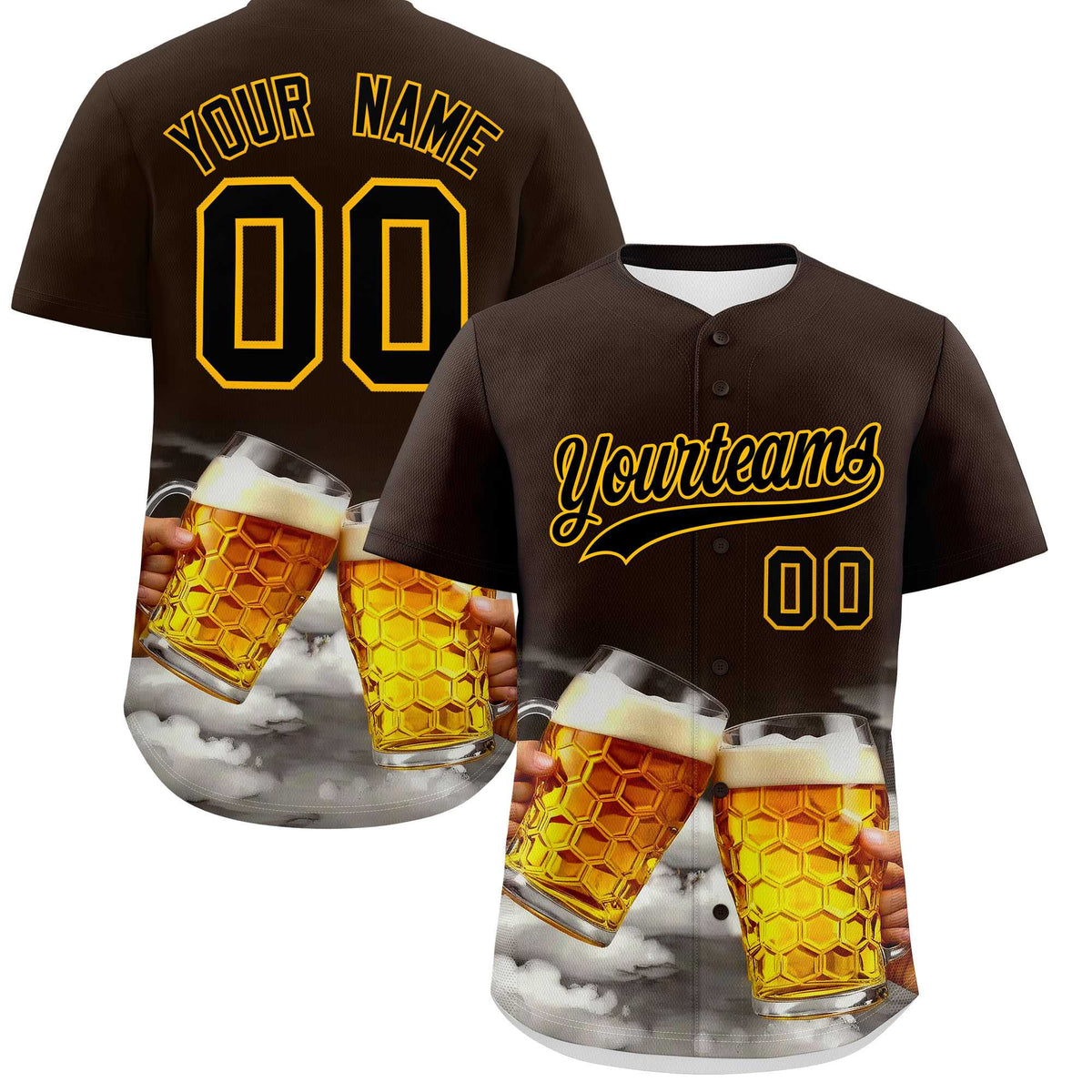 Custom Brown Personalized Team Shirts for Parties &amp; Training | KXKSHOP
