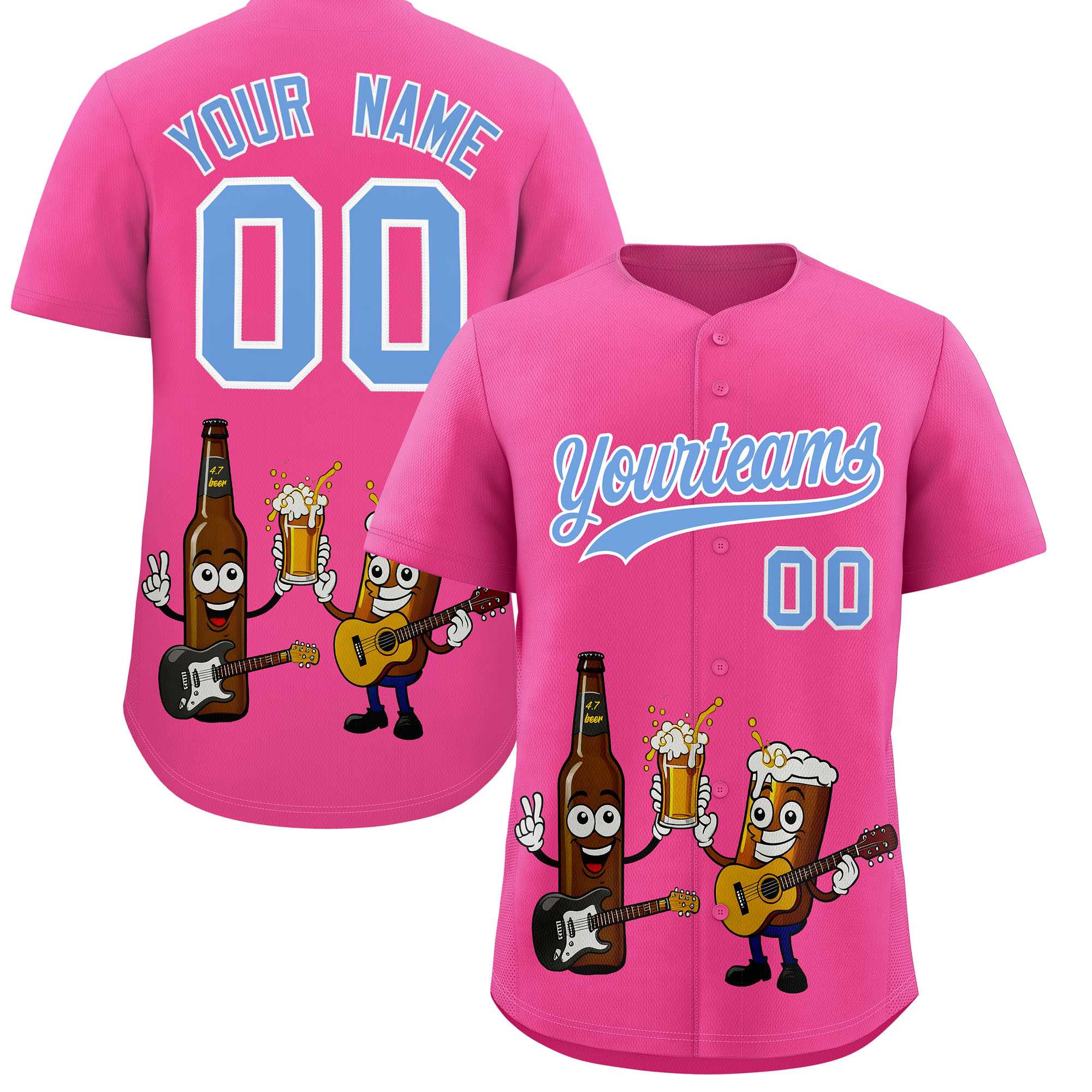 Custom Pink Personalized Team Shirts for Parties & Training | KXKSHOP