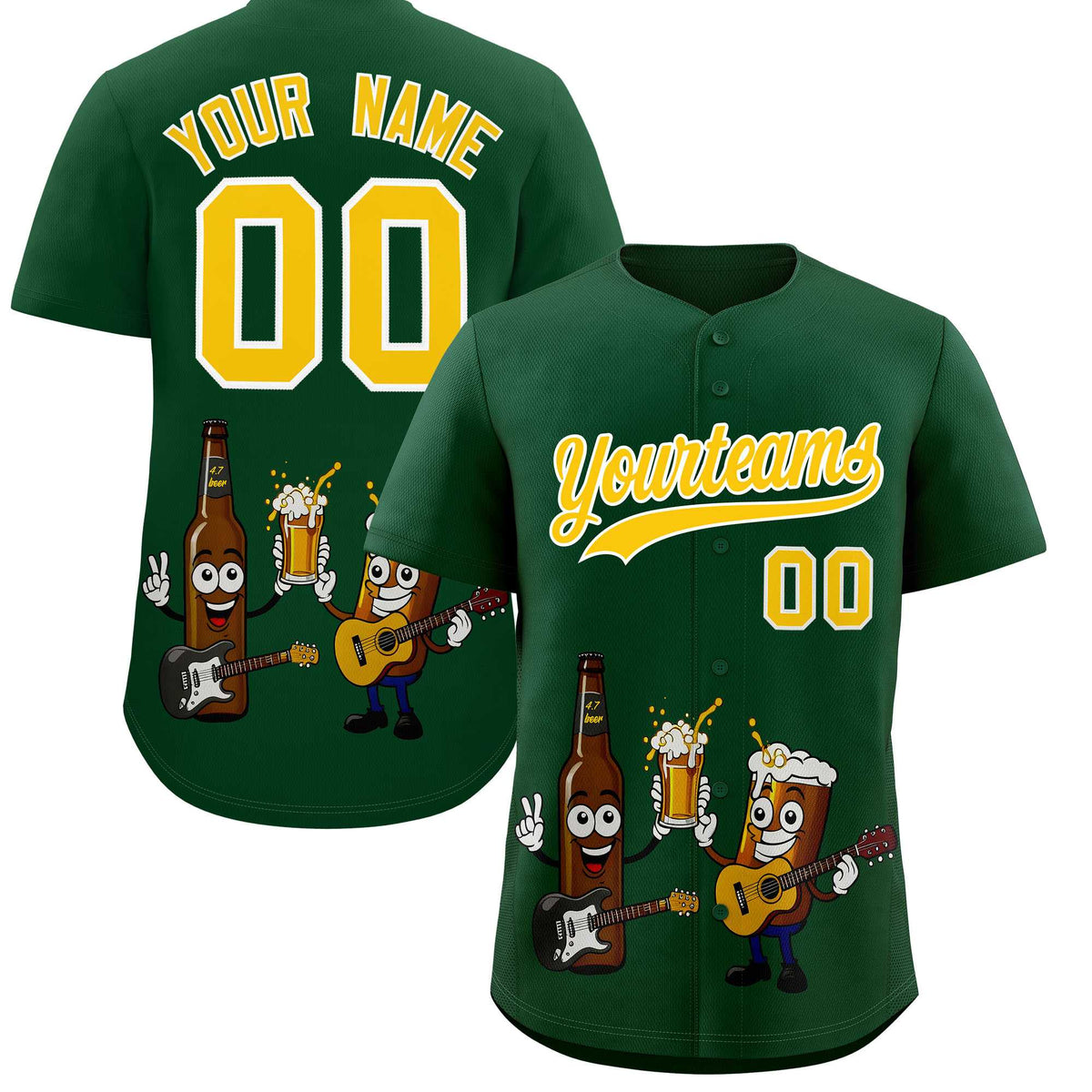 Custom Green Personalized Team Shirts for Parties &amp; Training | KXKSHOP