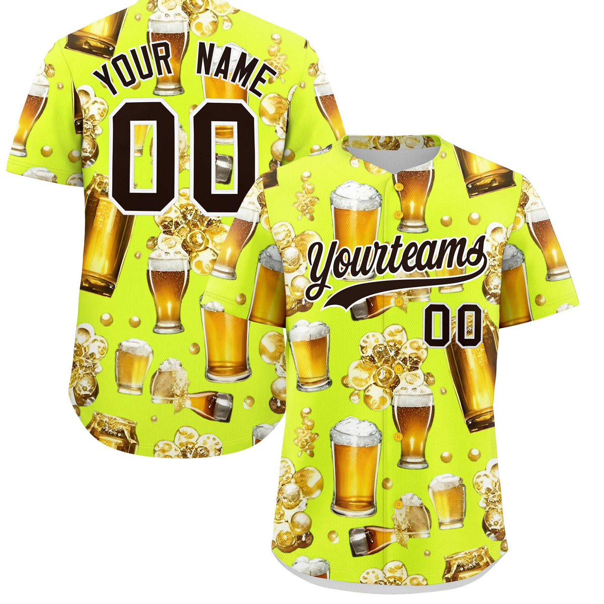 Custom Fluorescent Green Personalized Team Shirts for Parties &amp; Training | KXKSHOP