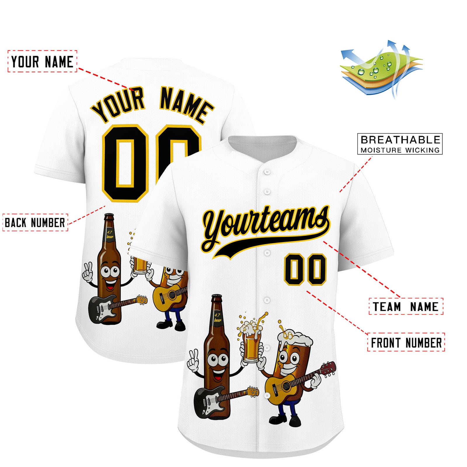 Custom White Personalized Team Shirts for Parties & Training | KXKSHOP