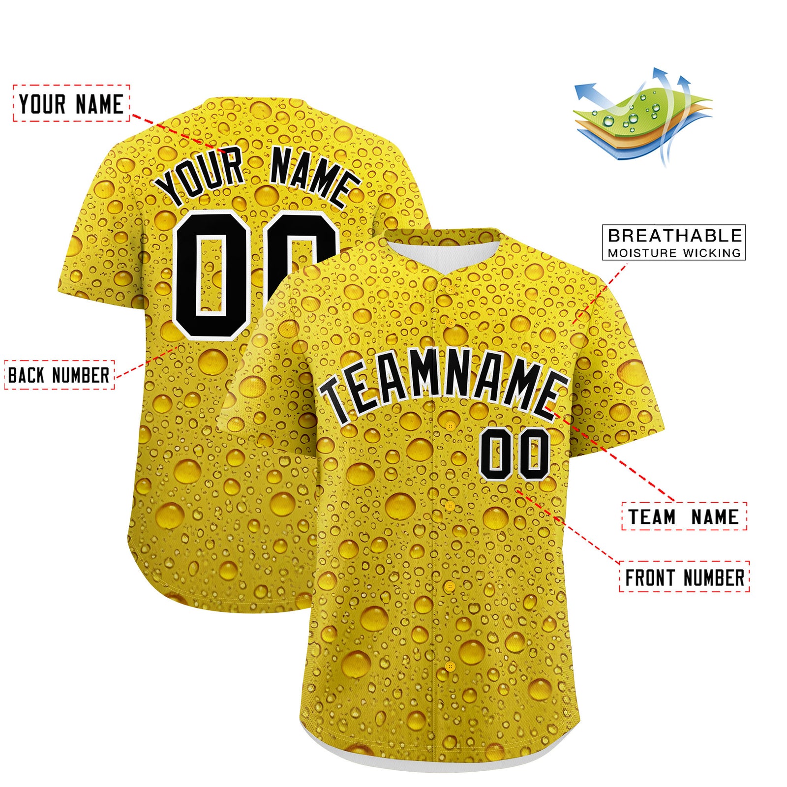Custom Gold Personalized Team Shirts for Parties & Training | KXKSHOP