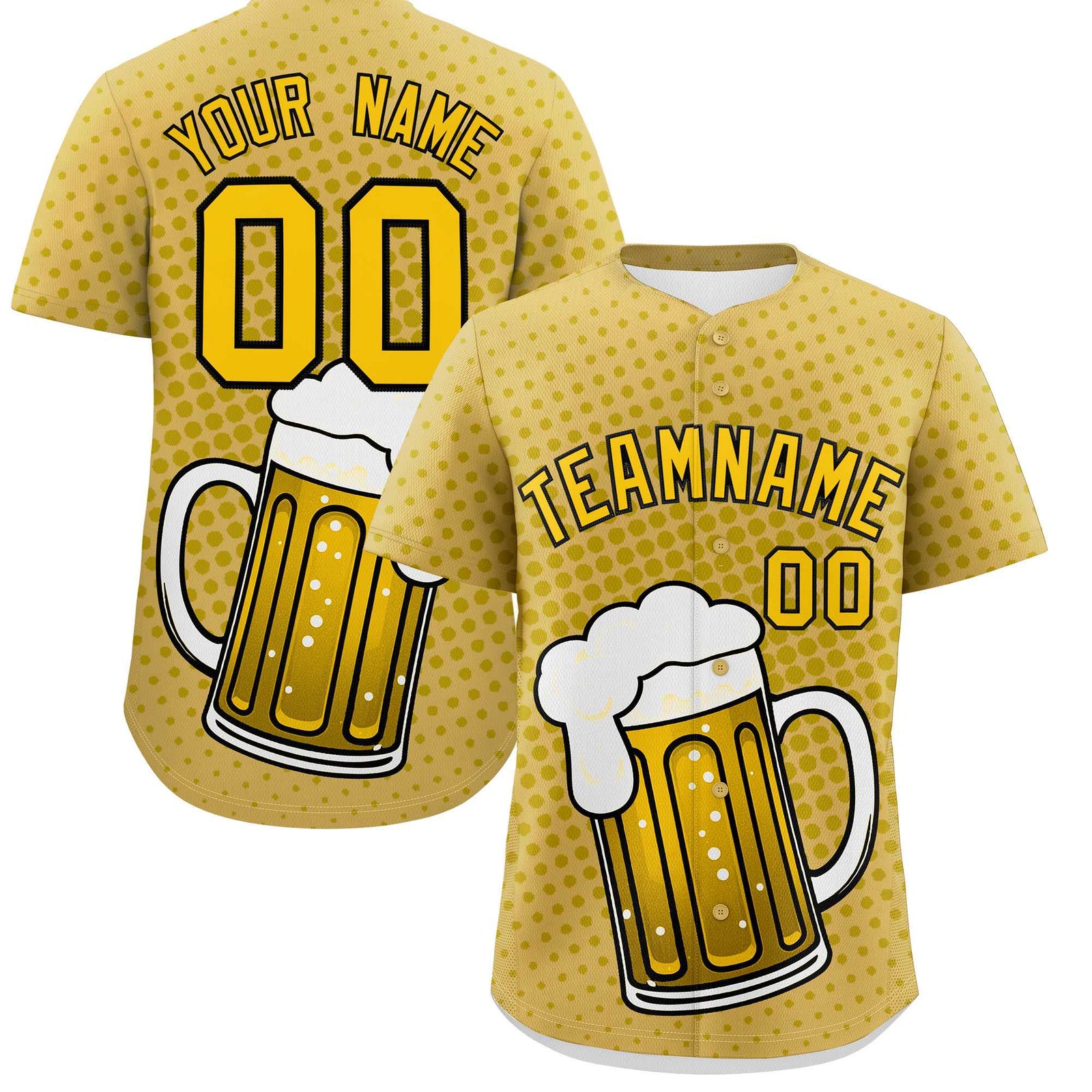 Custom Old Gold Personalized Team Shirts for Parties & Training | KXKSHOP