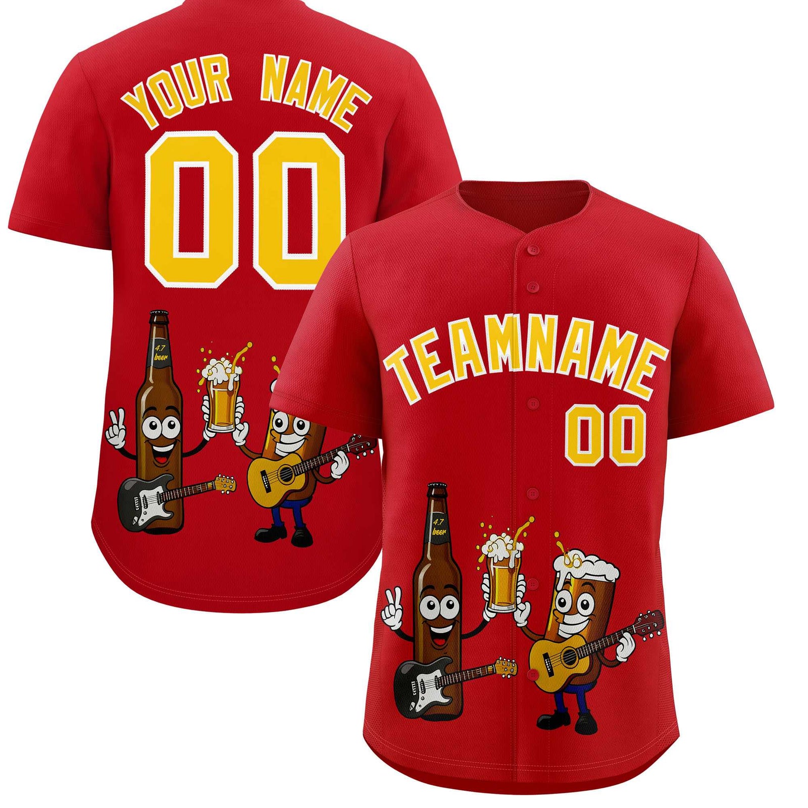 Custom Red Personalized Team Shirts for Parties & Training | KXKSHOP