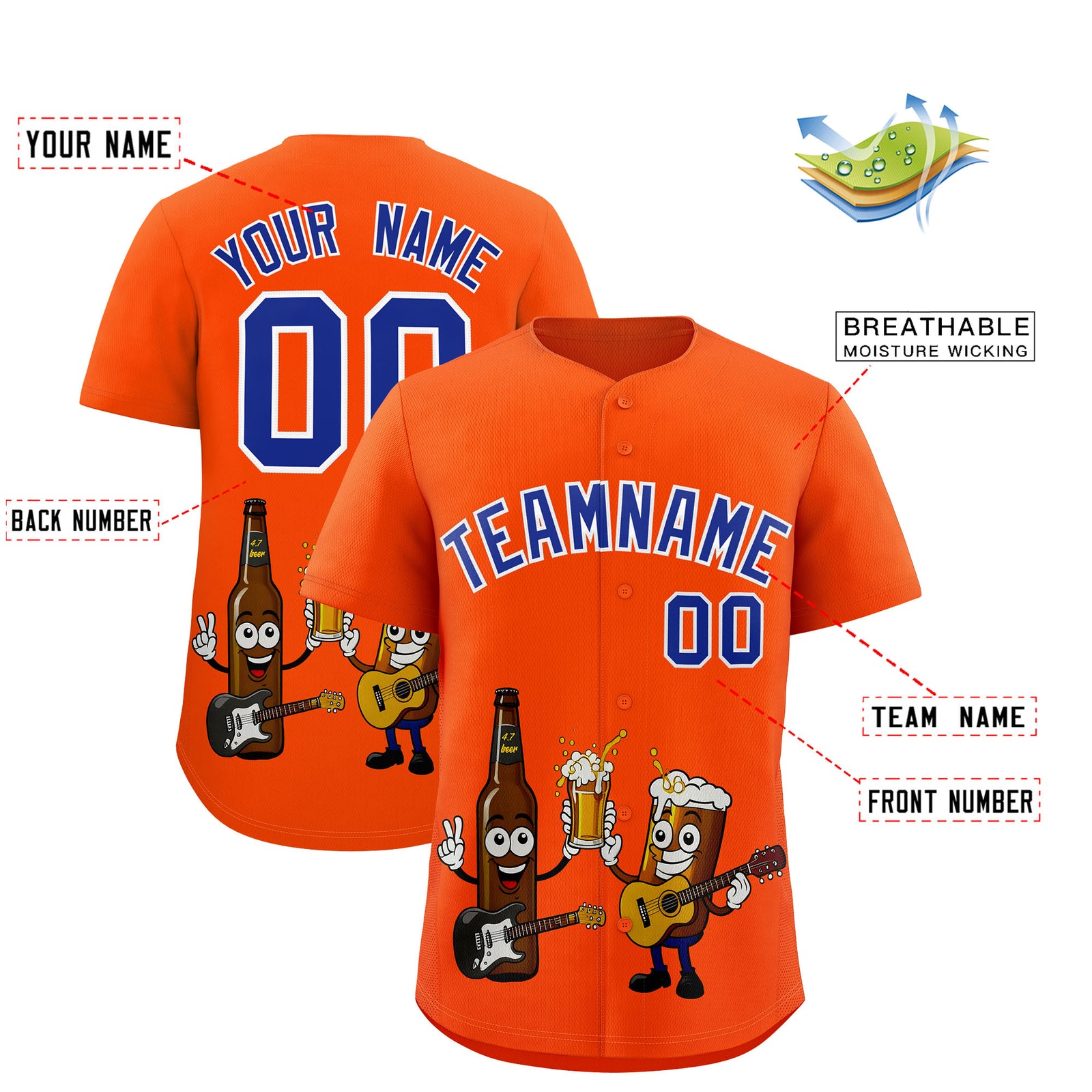 Custom Orange Personalized Team Shirts for Parties & Training | KXKSHOP