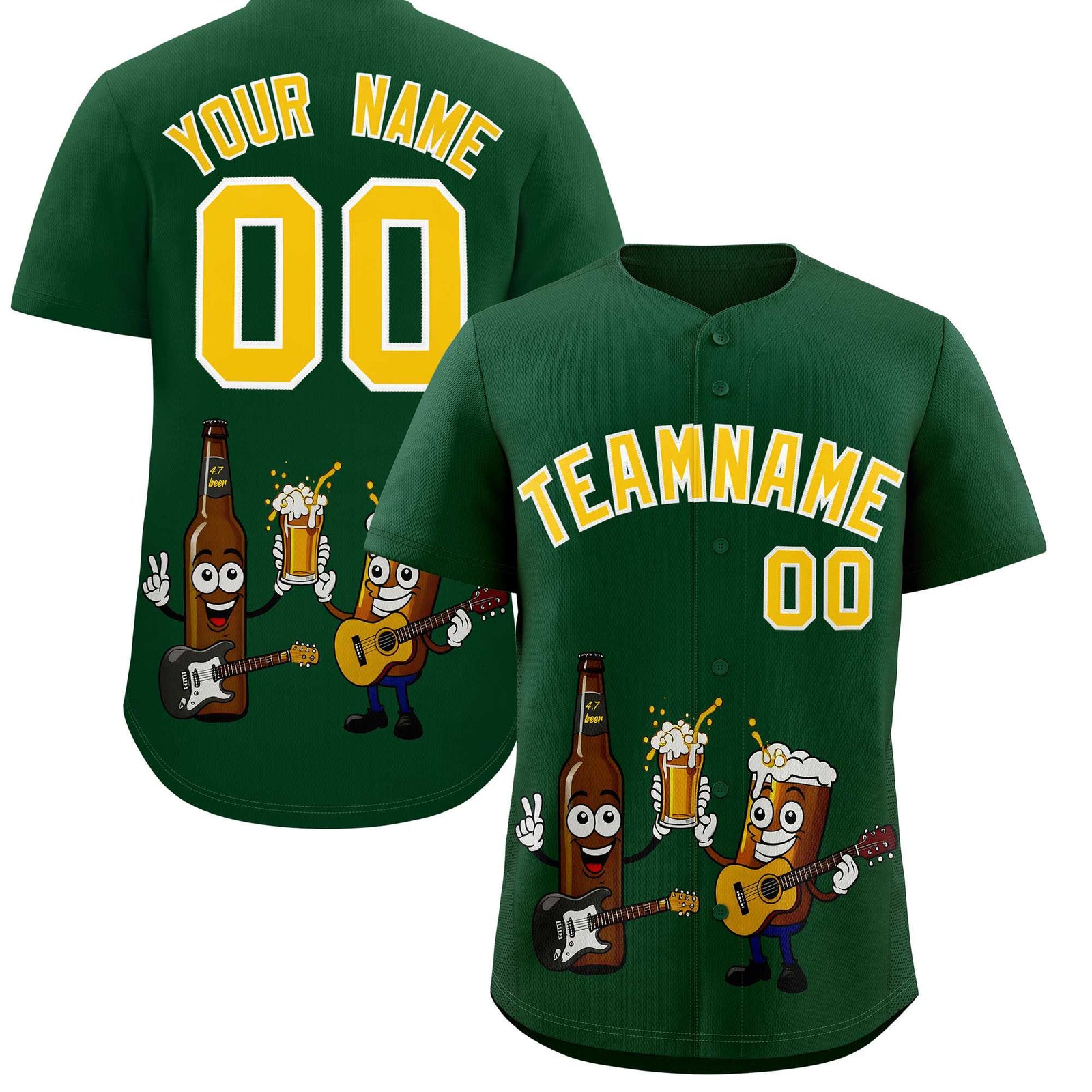 Custom Green Personalized Team Shirts for Parties & Training | KXKSHOP