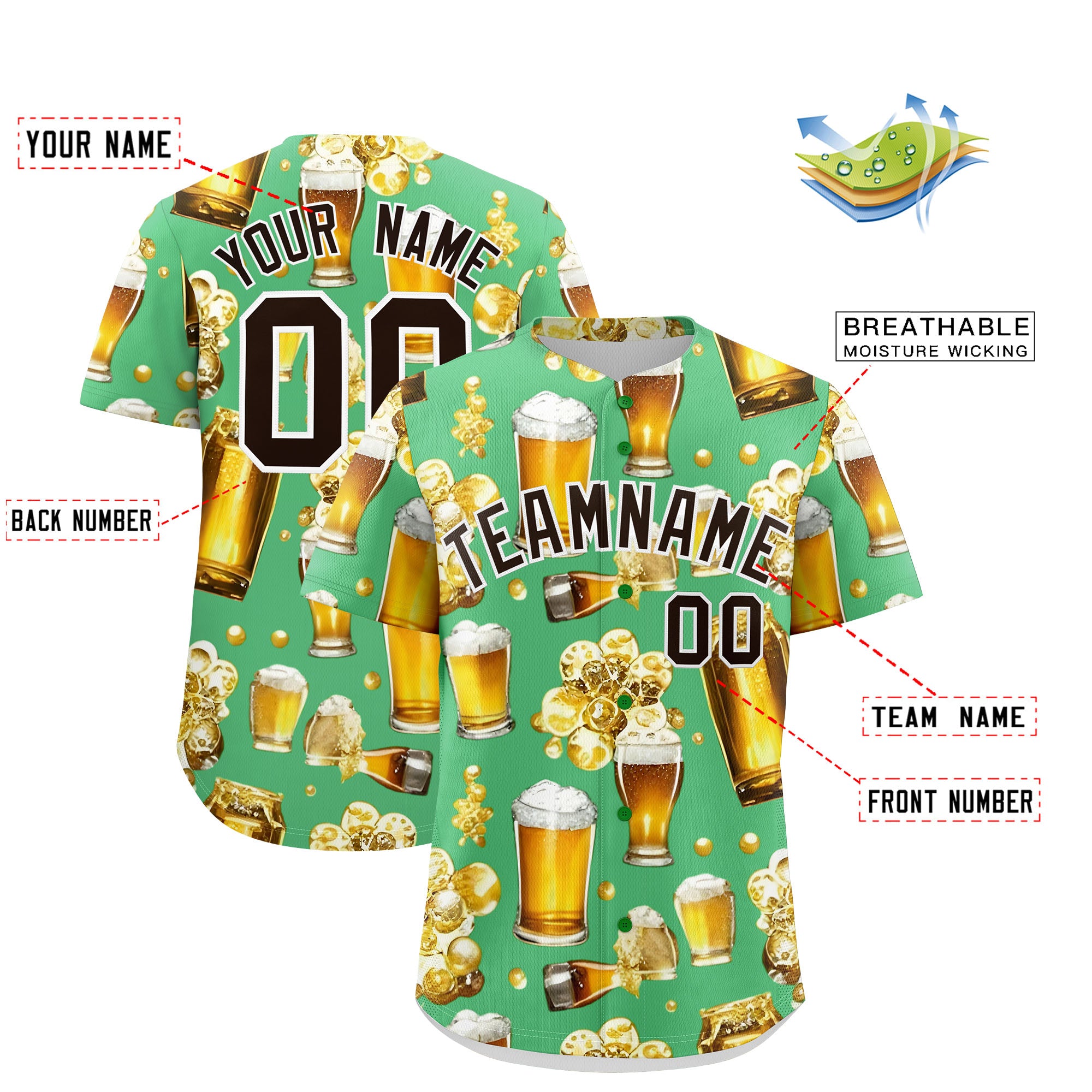 Custom Neon Green Personalized Team Shirts for Parties & Training | KXKSHOP