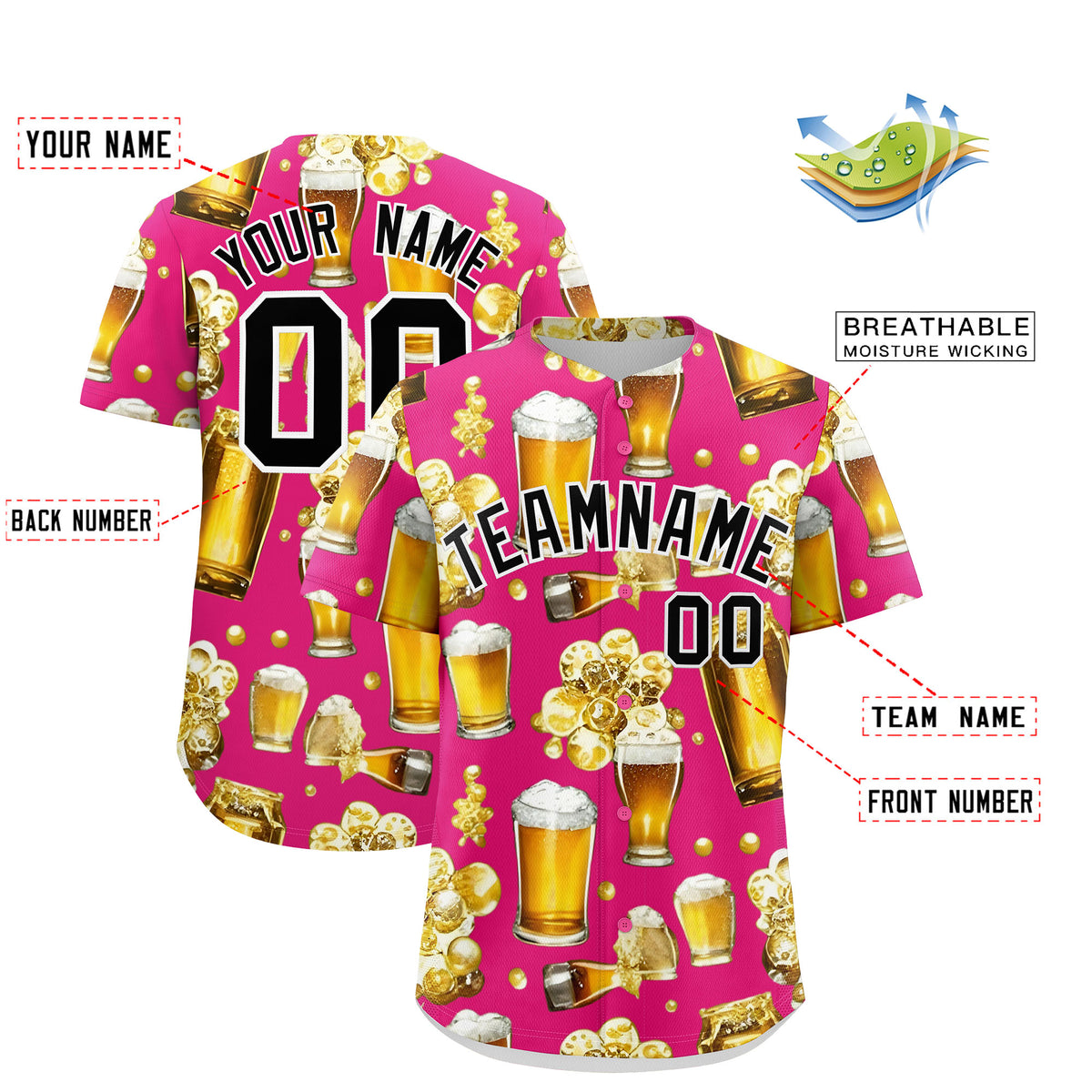 Custom Rose Red Personalized Team Shirts for Parties &amp; Training | KXKSHOP