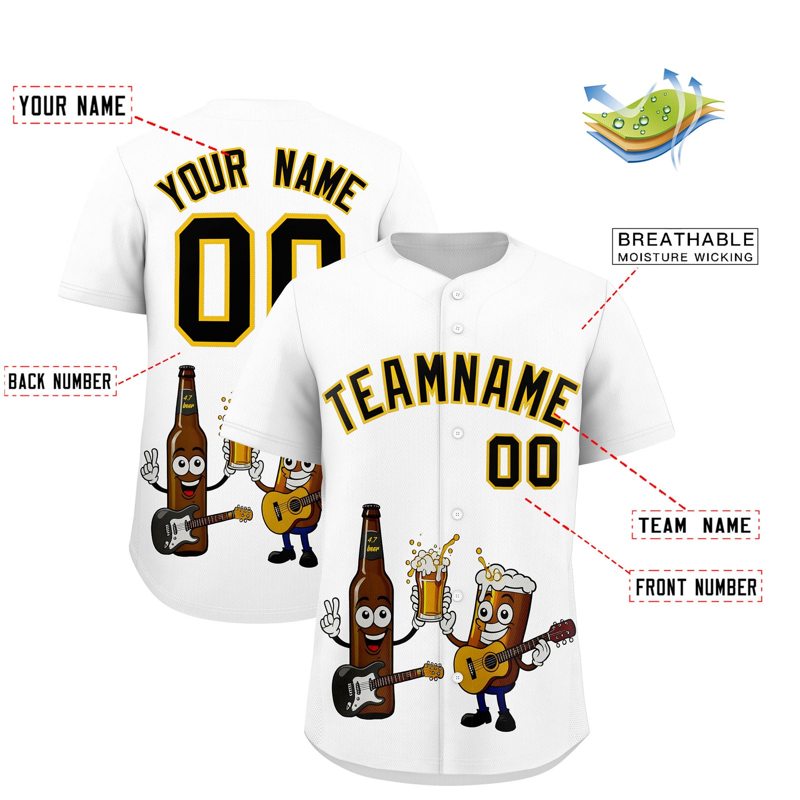 Custom White Personalized Team Shirts for Parties & Training | KXKSHOP