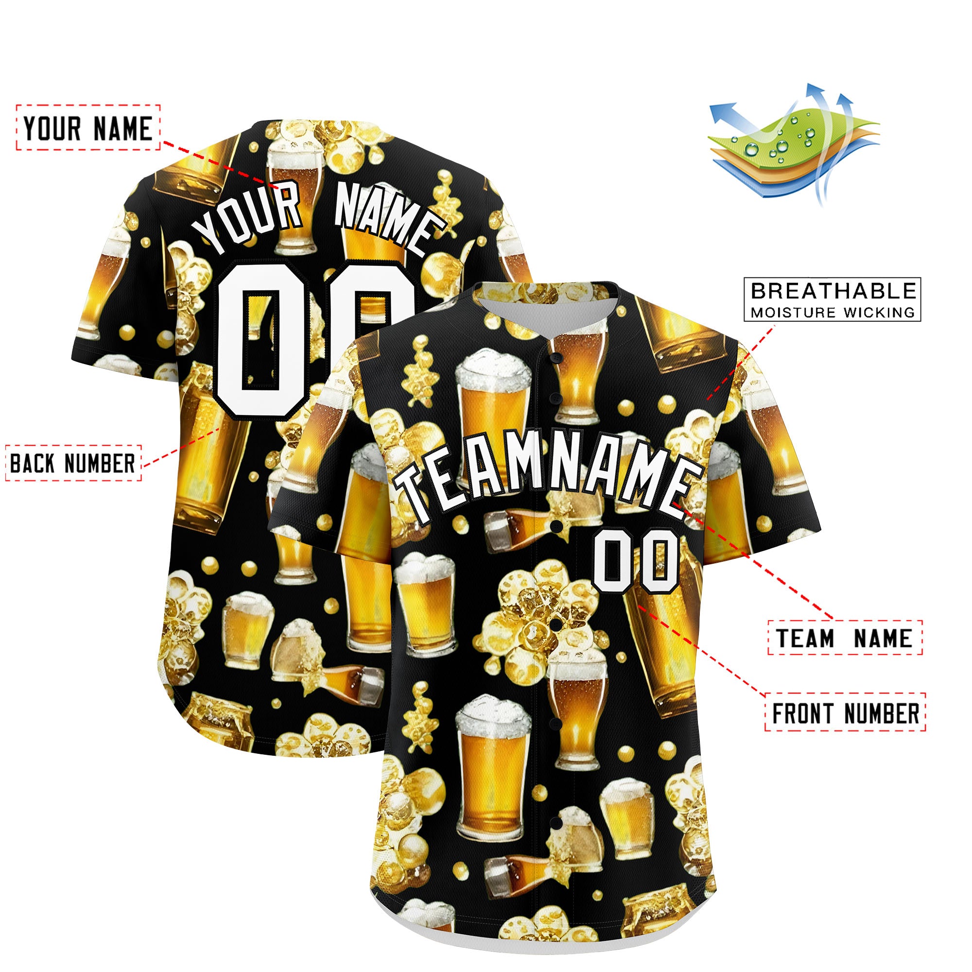 Custom Black Personalized Team Shirts for Parties & Training | KXKSHOP