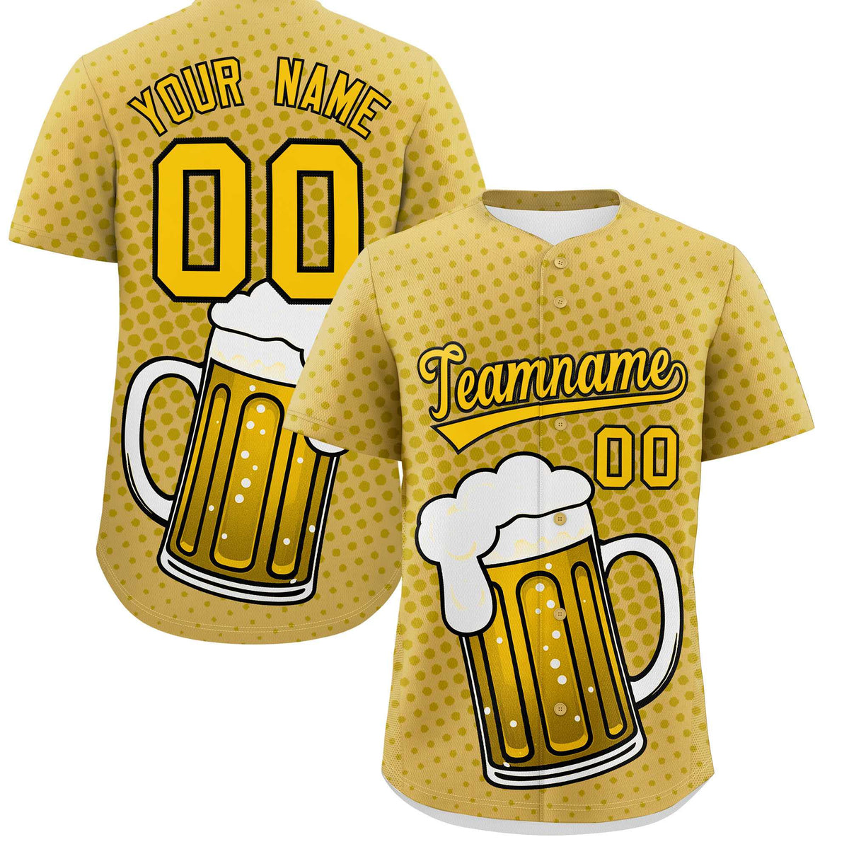 Custom Old Gold Personalized Team Shirts for Parties &amp; Training | KXKSHOP