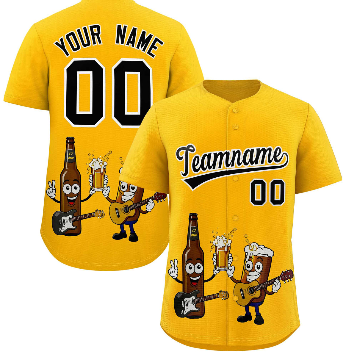 Custom Yellow Personalized Team Shirts for Parties &amp; Training | KXKSHOP